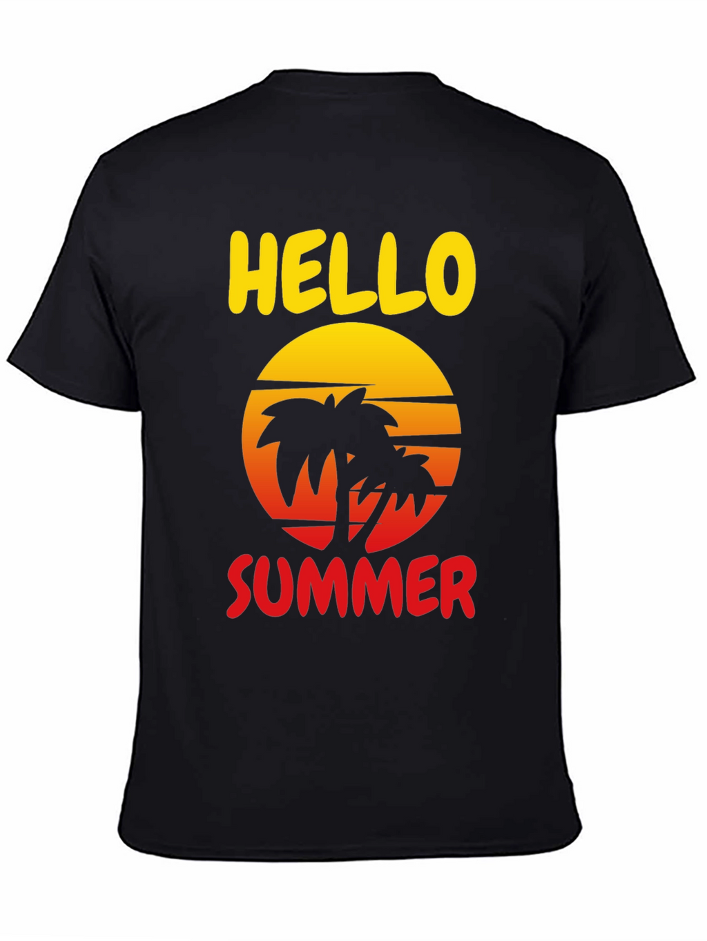 Hello Summer Palm Tree Graphic Tee