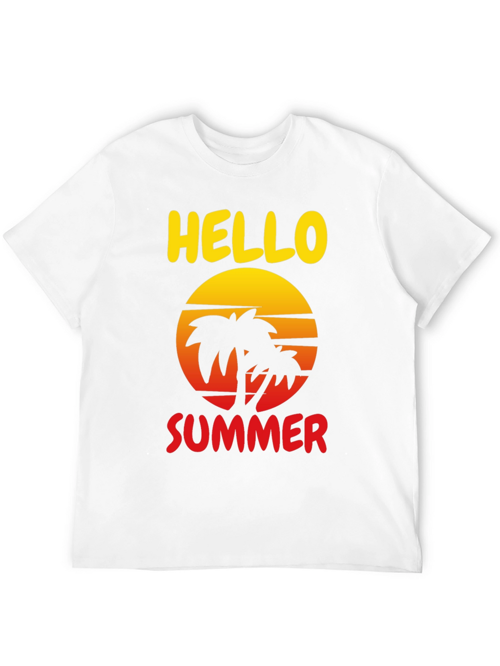 Hello Summer Palm Tree Graphic Tee
