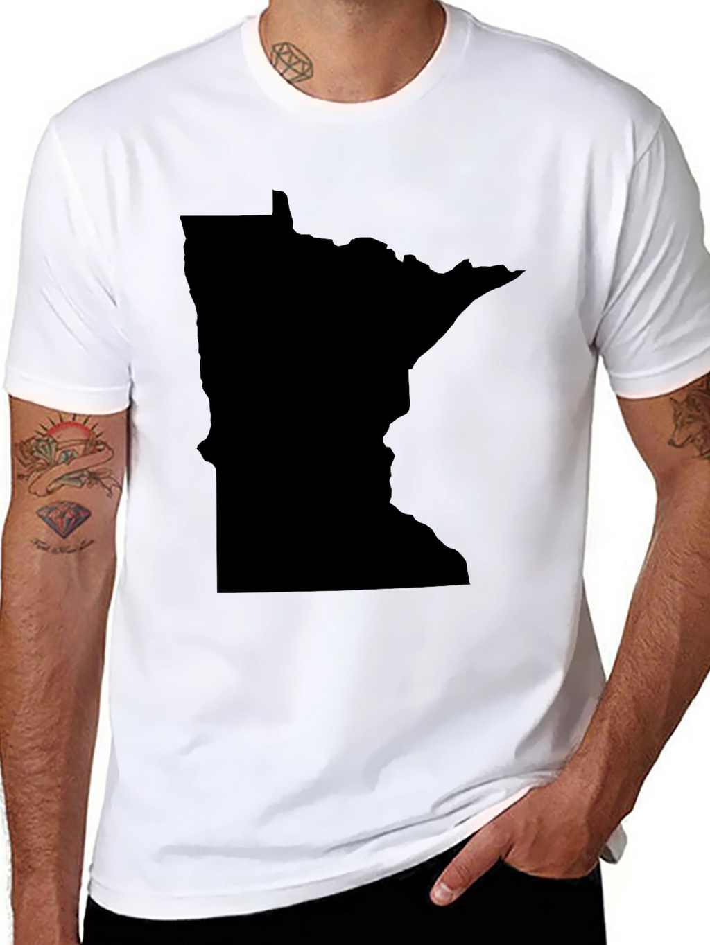 Minnesota State Silhouette T-Shirt - Black