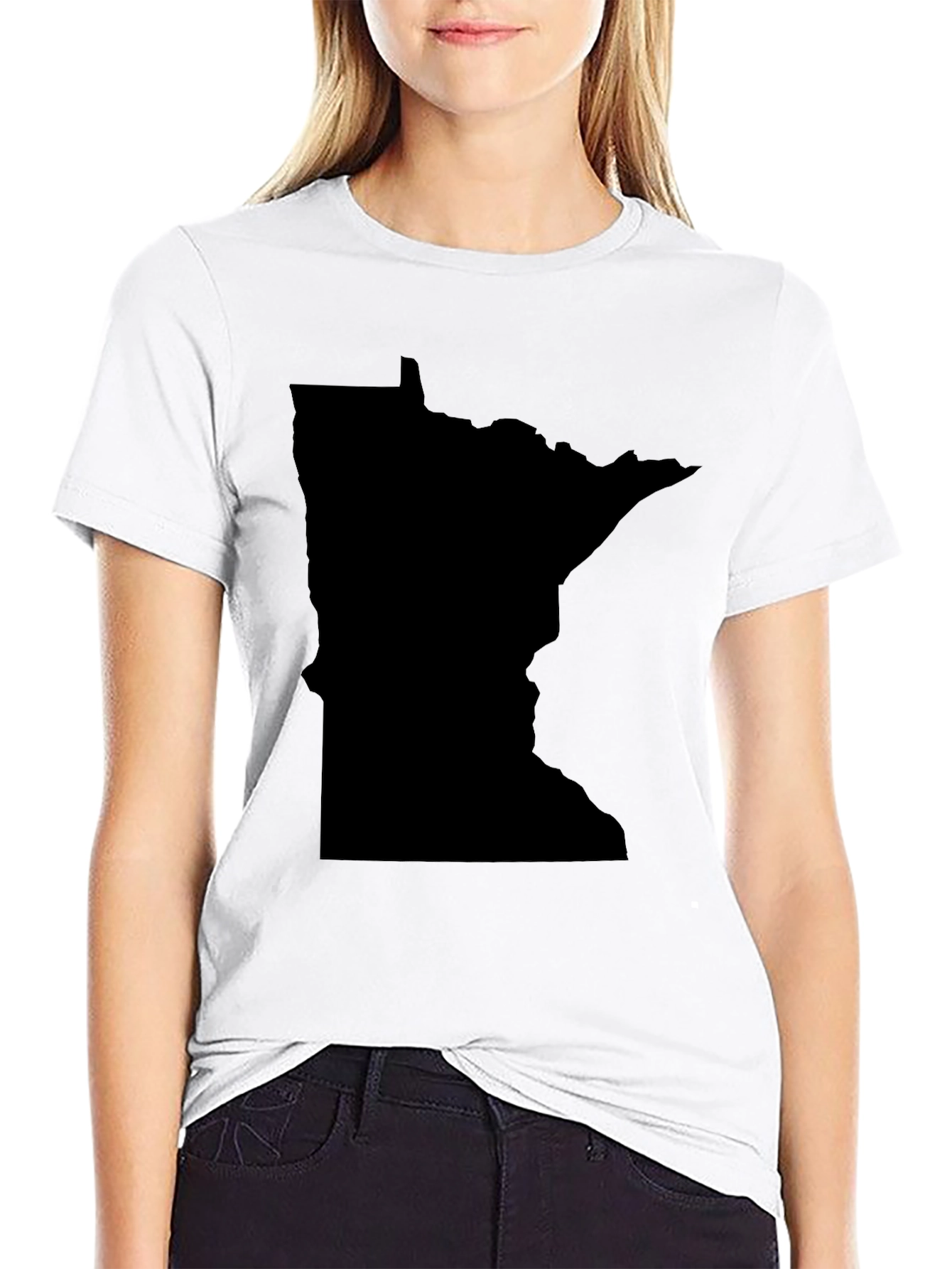 Minnesota State Silhouette T-Shirt - Black