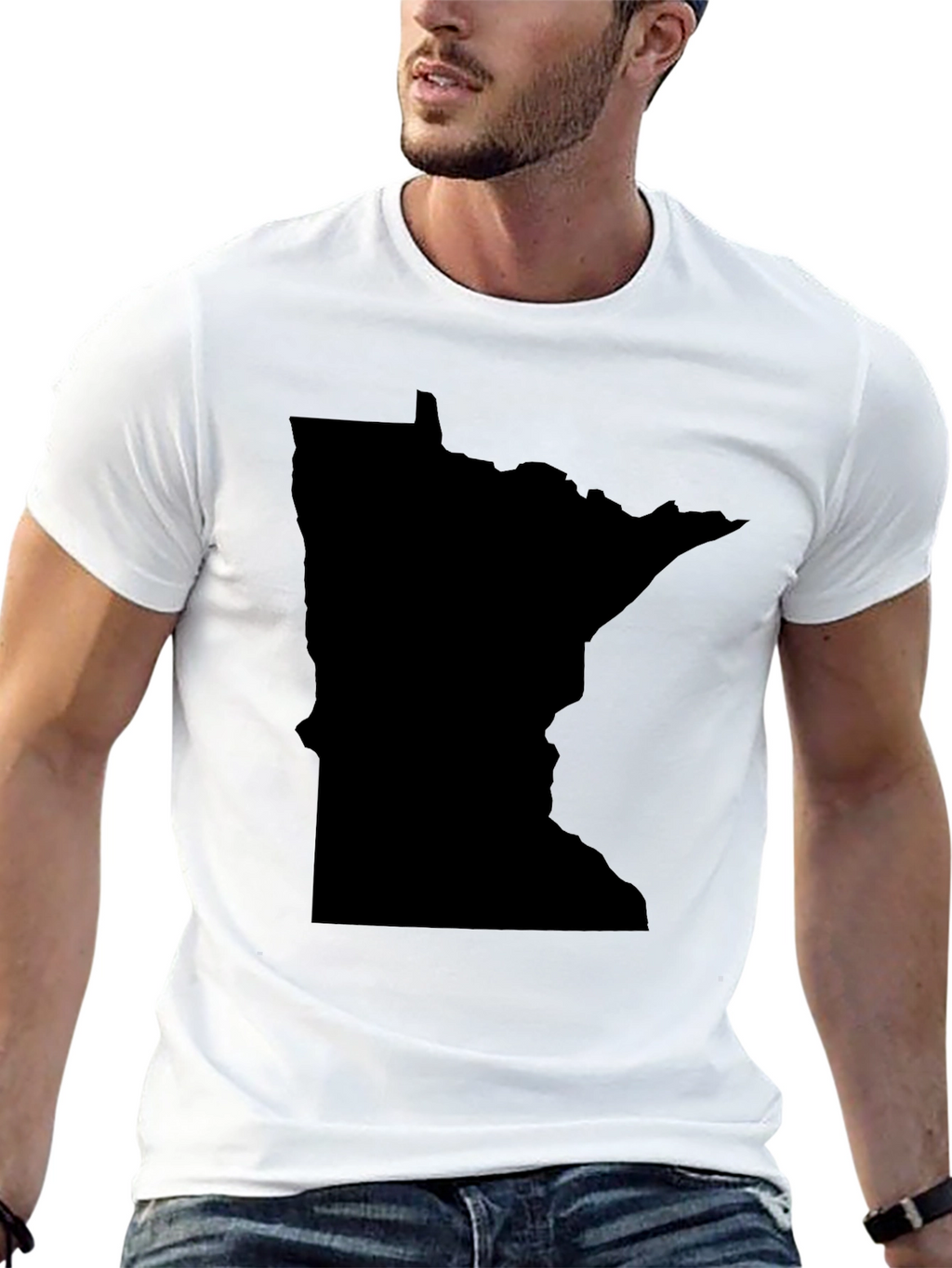 Minnesota State Silhouette T-Shirt - Black