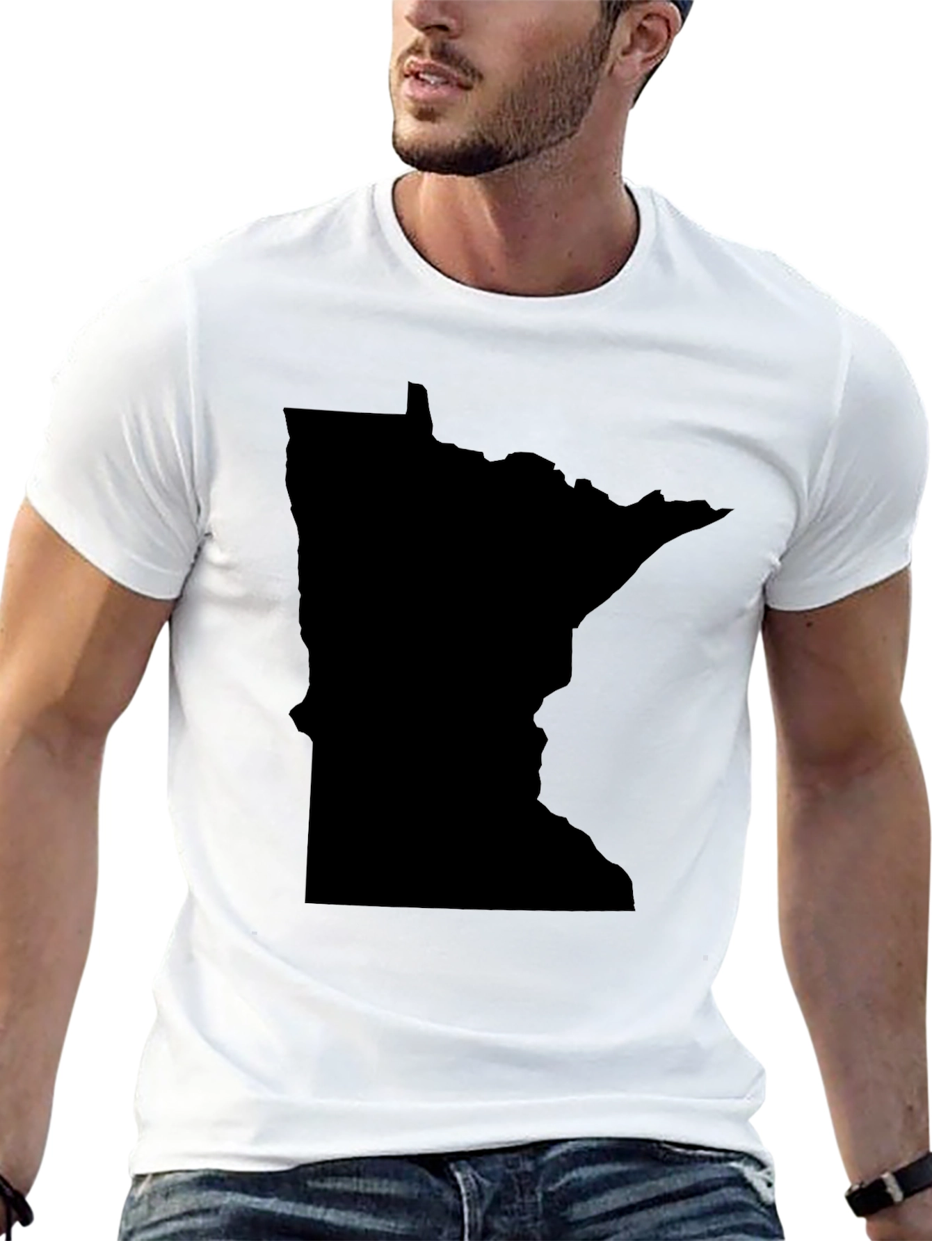 Minnesota State Silhouette T-Shirt - Black
