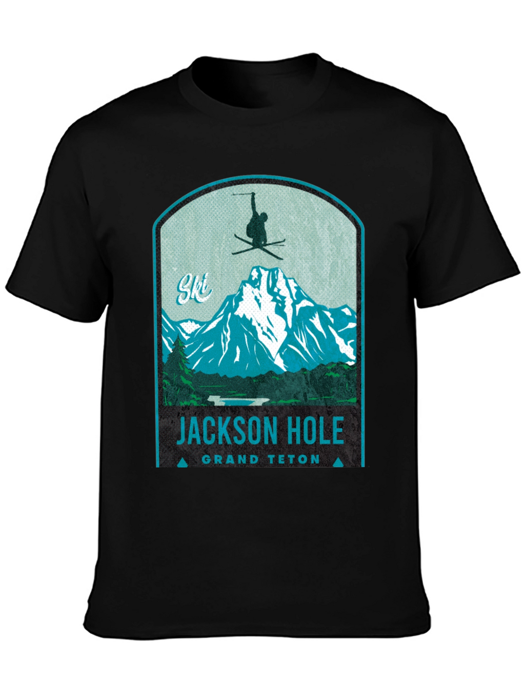 Jackson Hole Grand Teton Ski T-Shirt