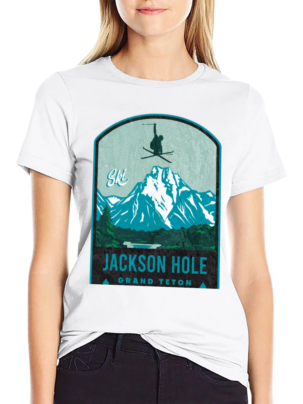 Jackson Hole Grand Teton Ski T-Shirt