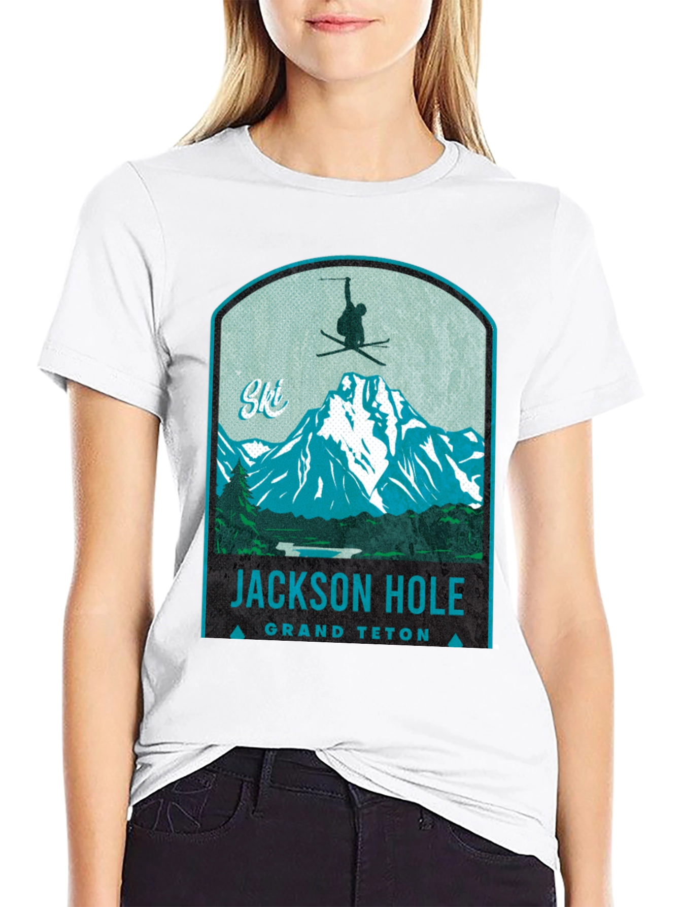 Jackson Hole Grand Teton Ski T-Shirt