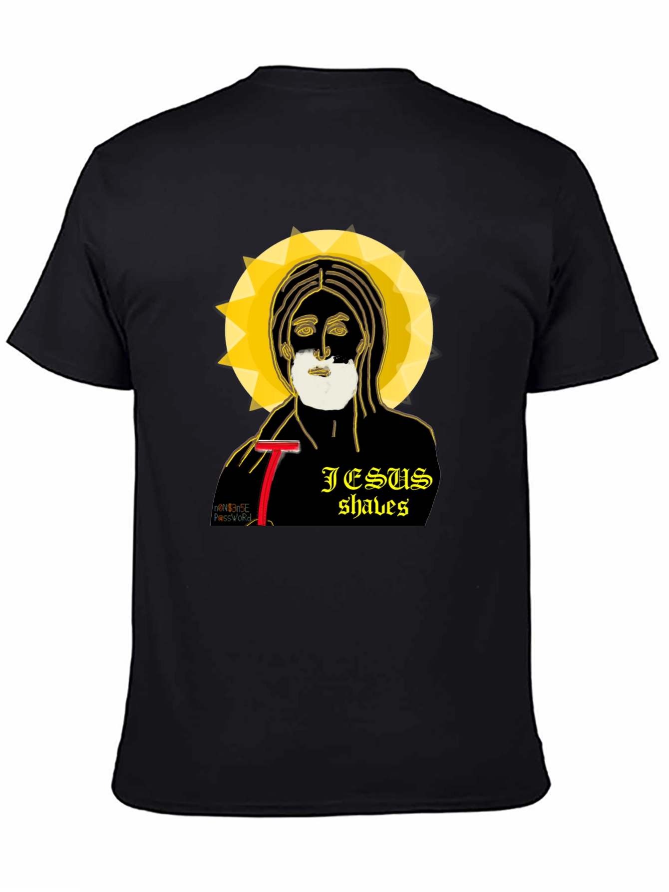 Jesus Shaves Graphic Tee - Unique Religious Humor T-Shirt