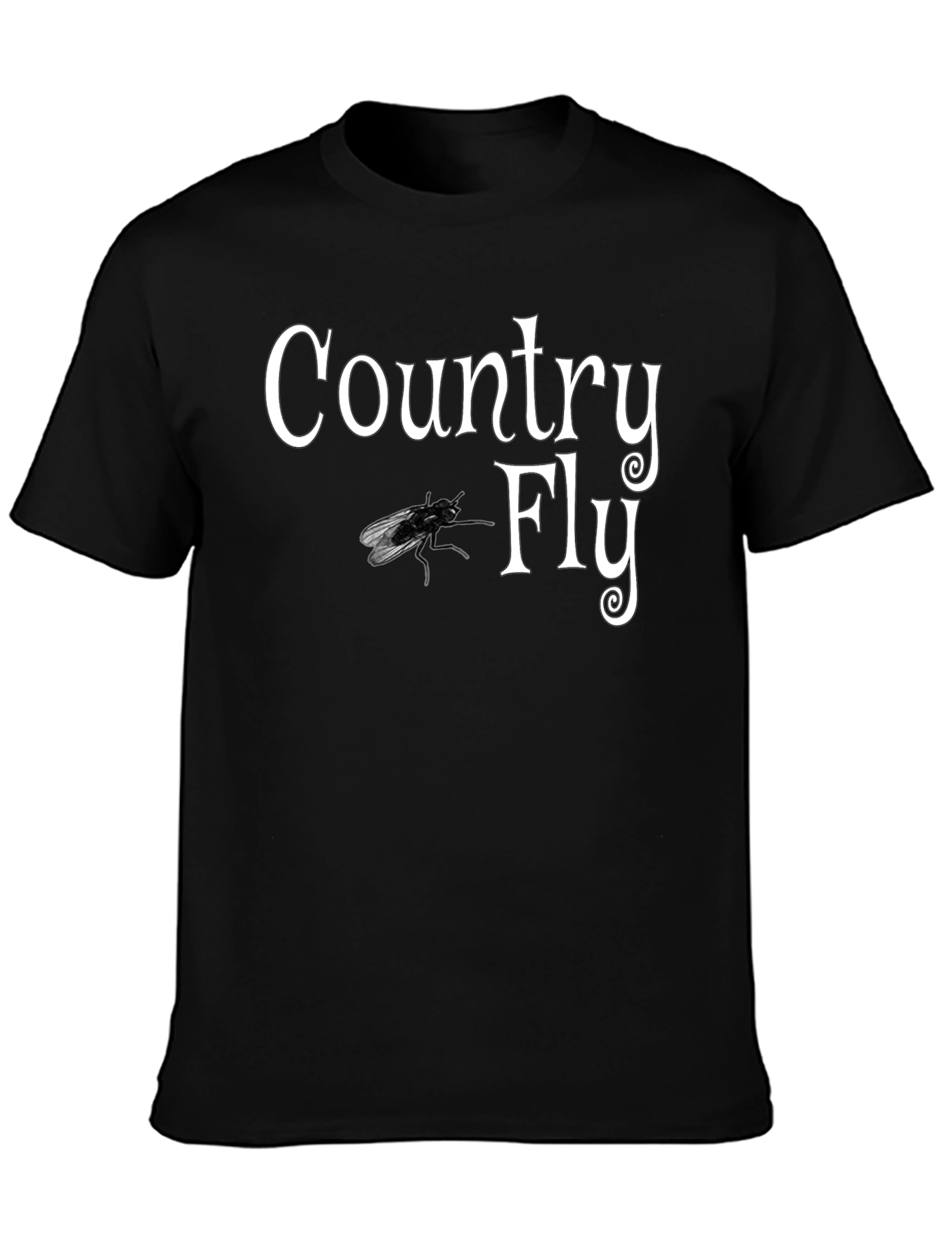 Country Fly Graphic Black T-Shirt