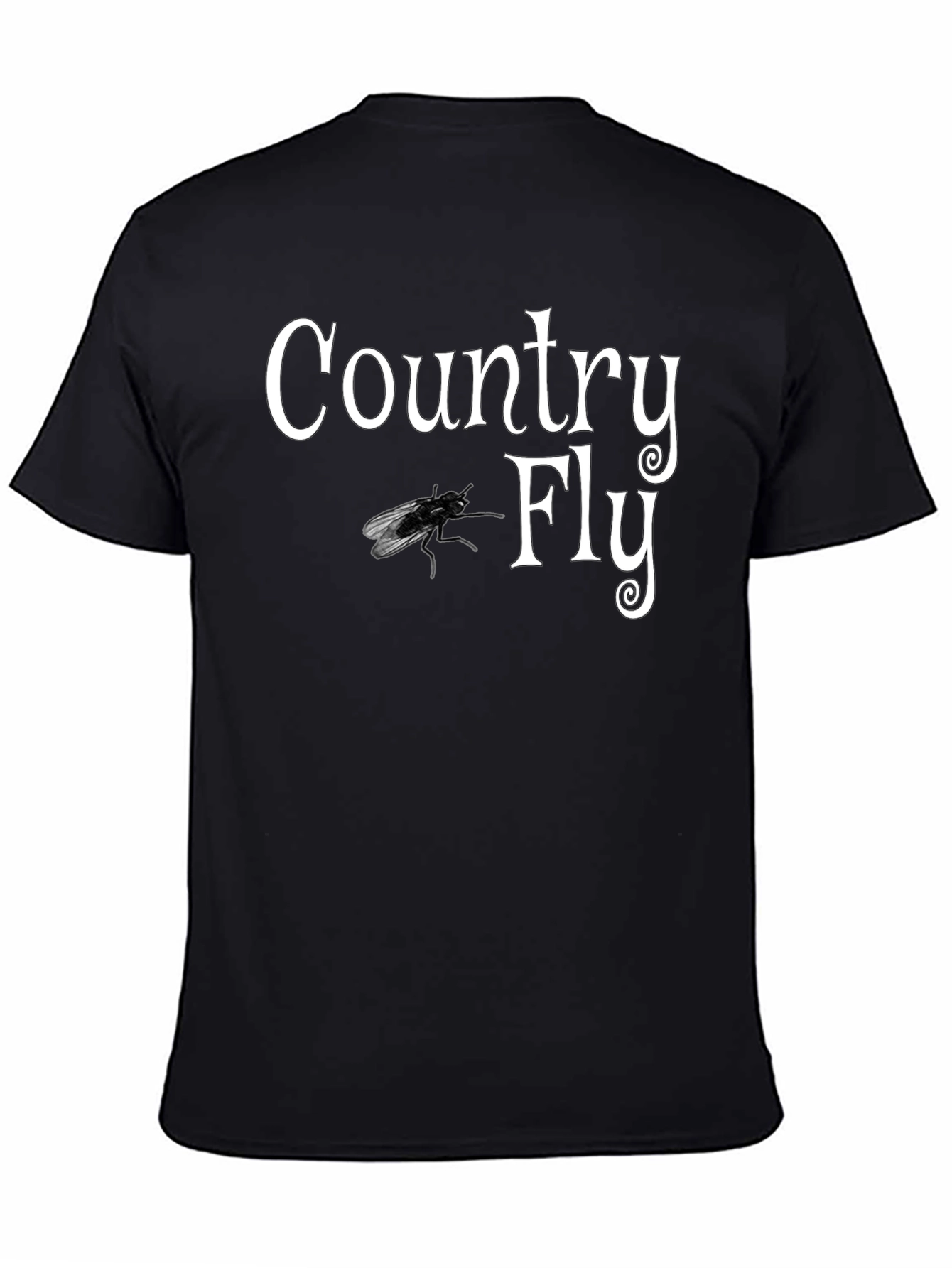 Country Fly Graphic Black T-Shirt