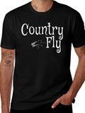 Country Fly Graphic Black T-Shirt