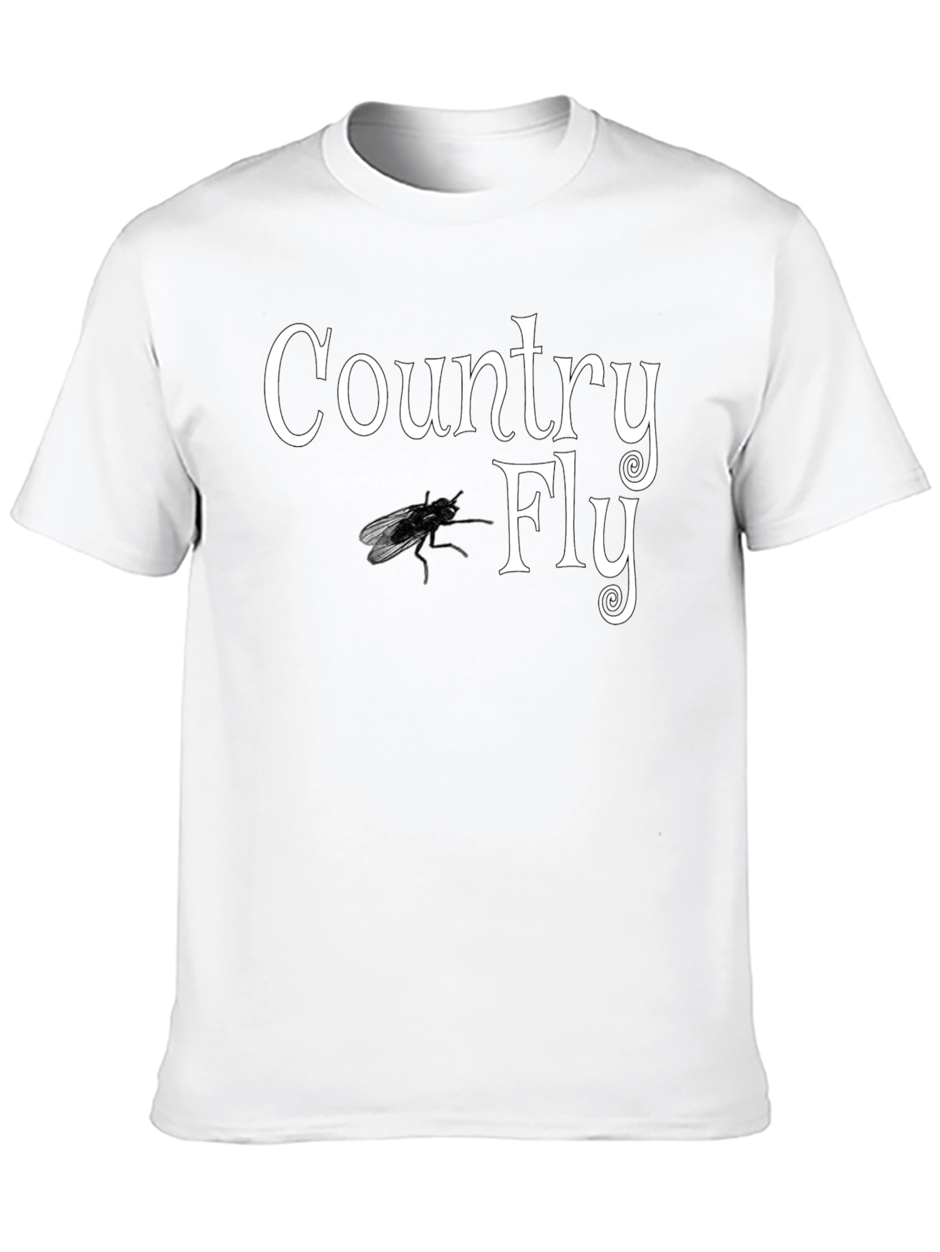 Country Fly Graphic Black T-Shirt