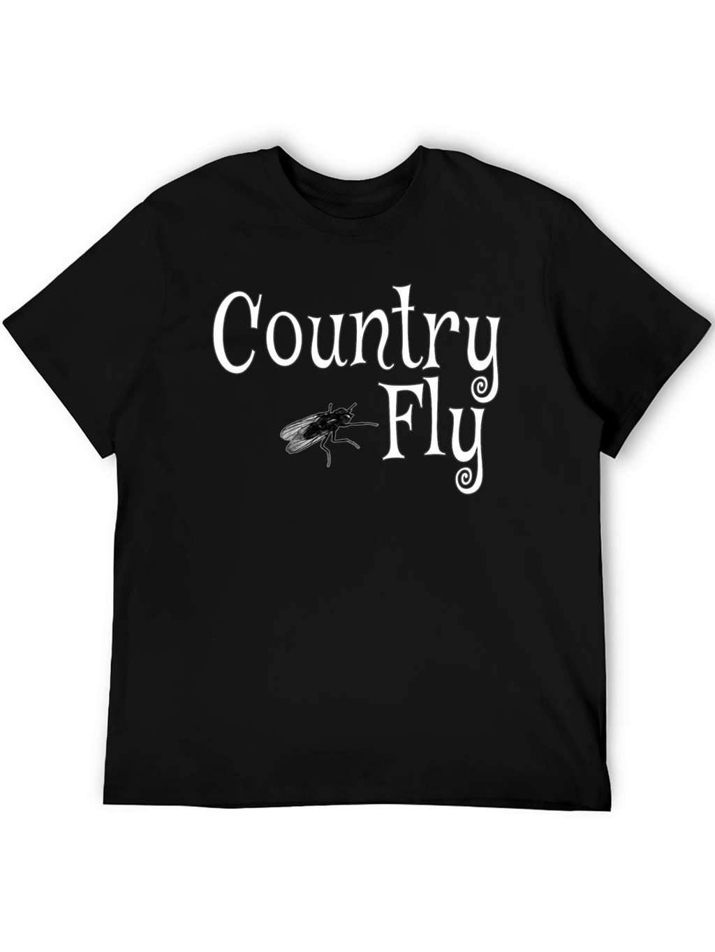 Country Fly Graphic Black T-Shirt