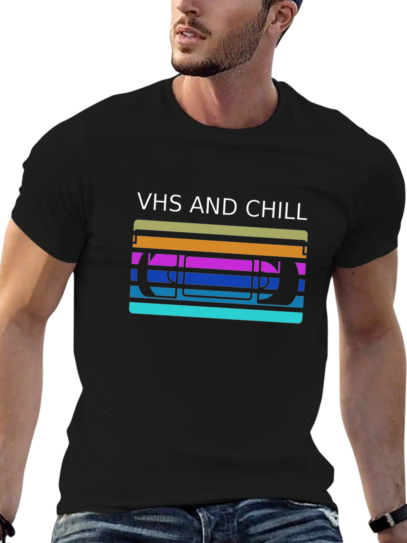 VHS and Chill Retro Graphic T-Shirt