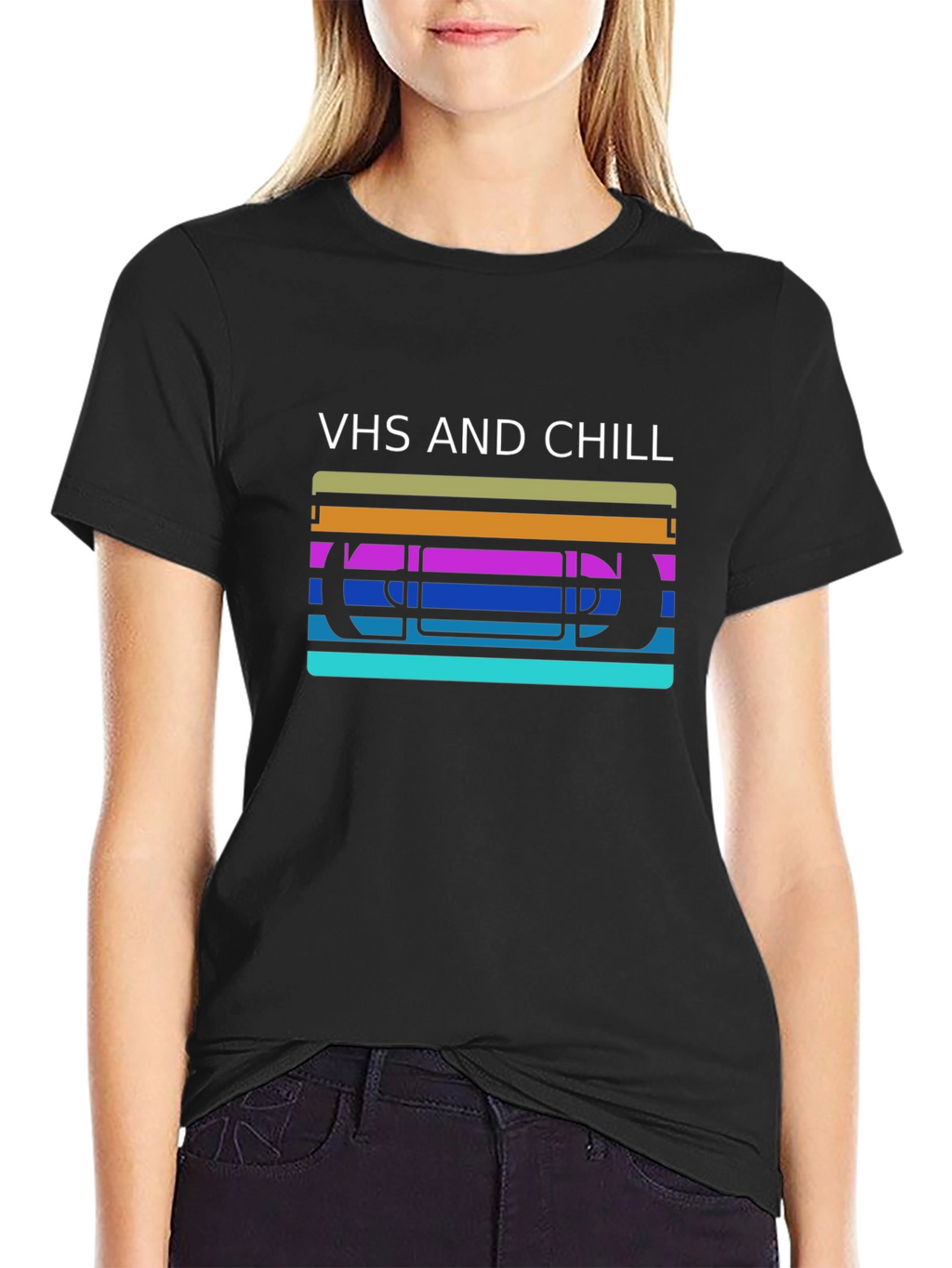 VHS and Chill Retro Graphic T-Shirt