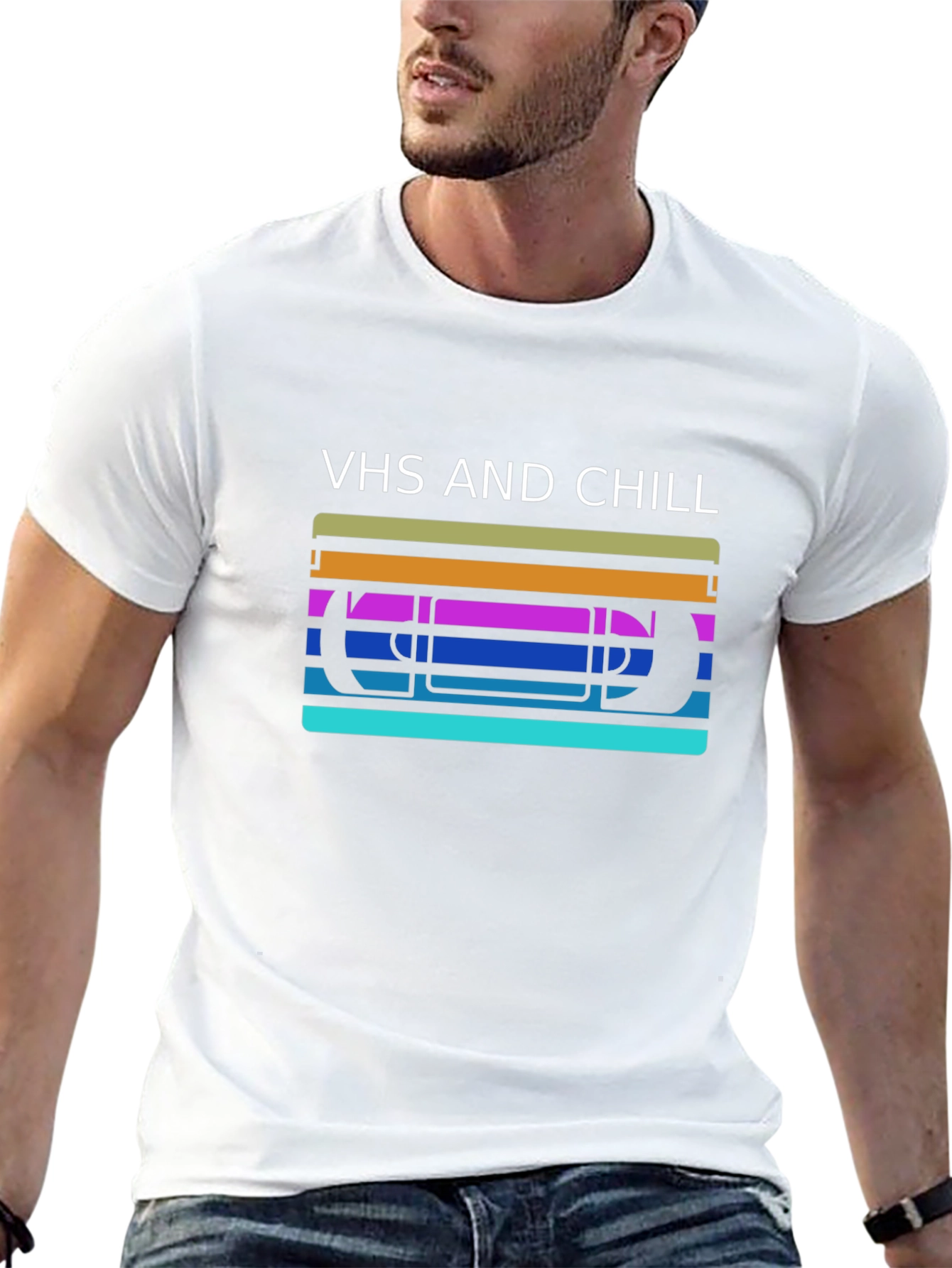 VHS and Chill Retro Graphic T-Shirt