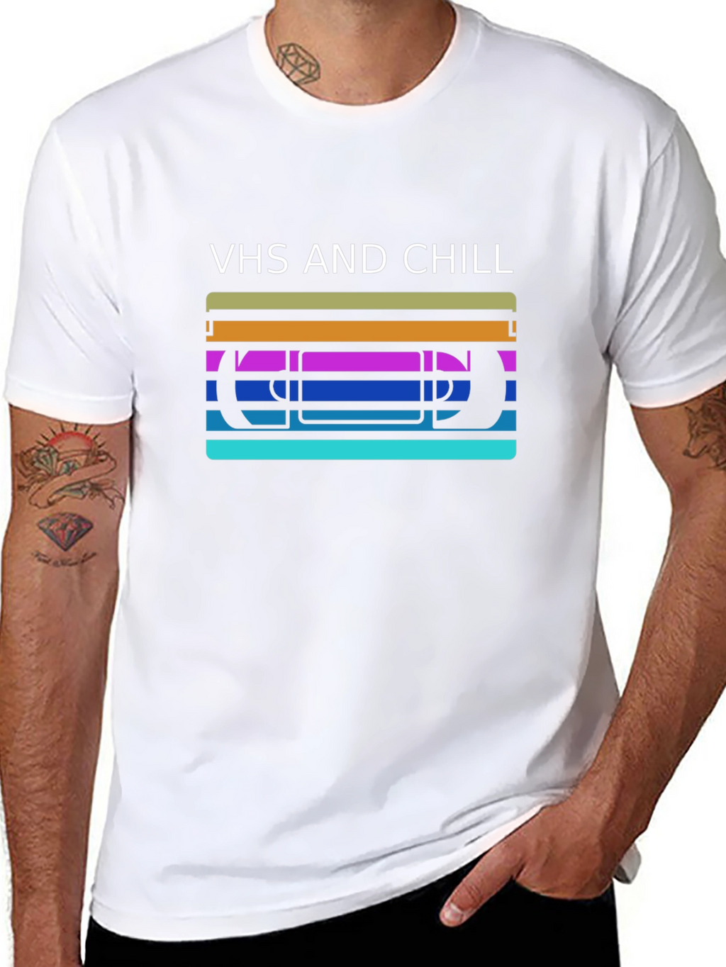 VHS and Chill Retro Graphic T-Shirt