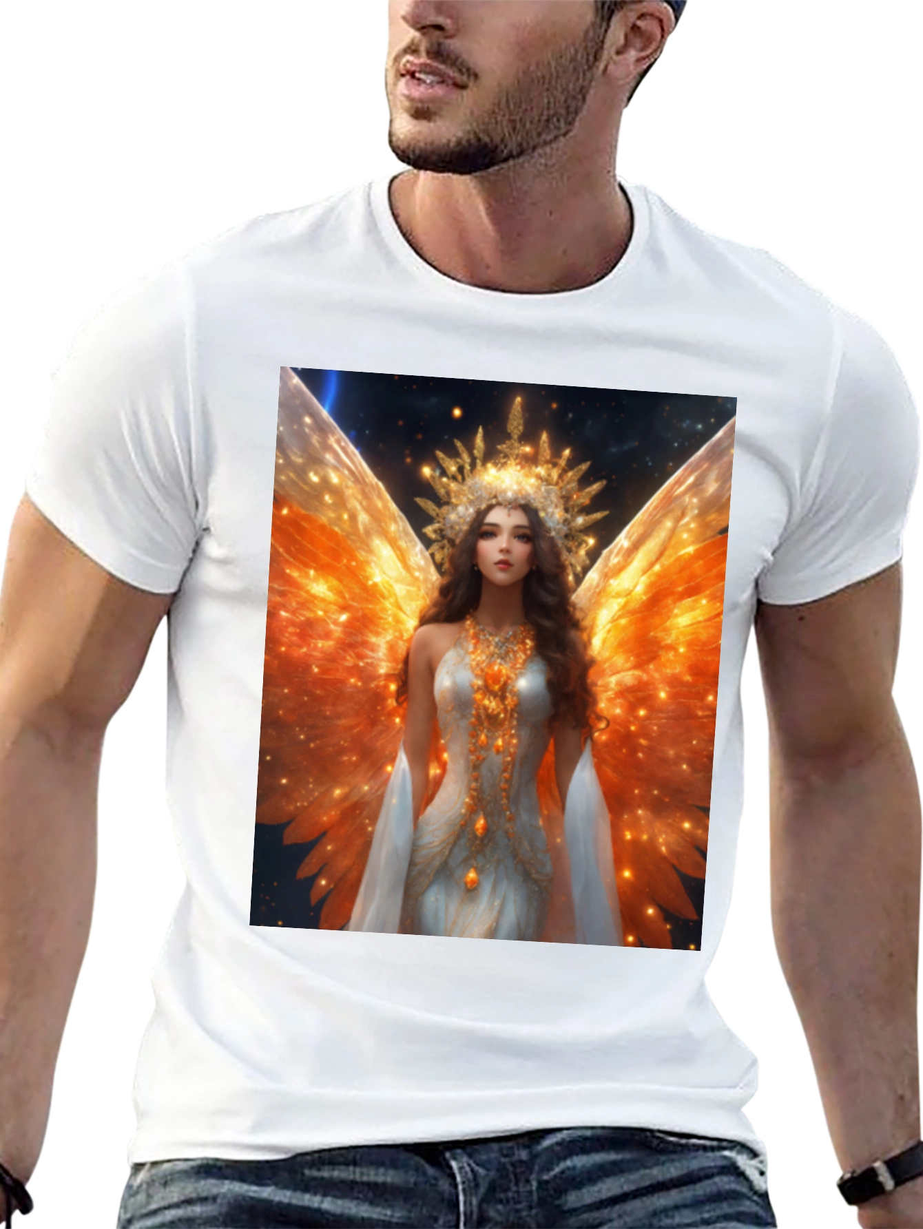 Angel Wings Graphic Black T-Shirt