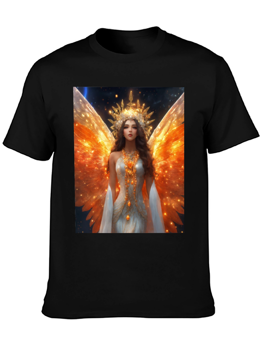 Angel Wings Graphic Black T-Shirt