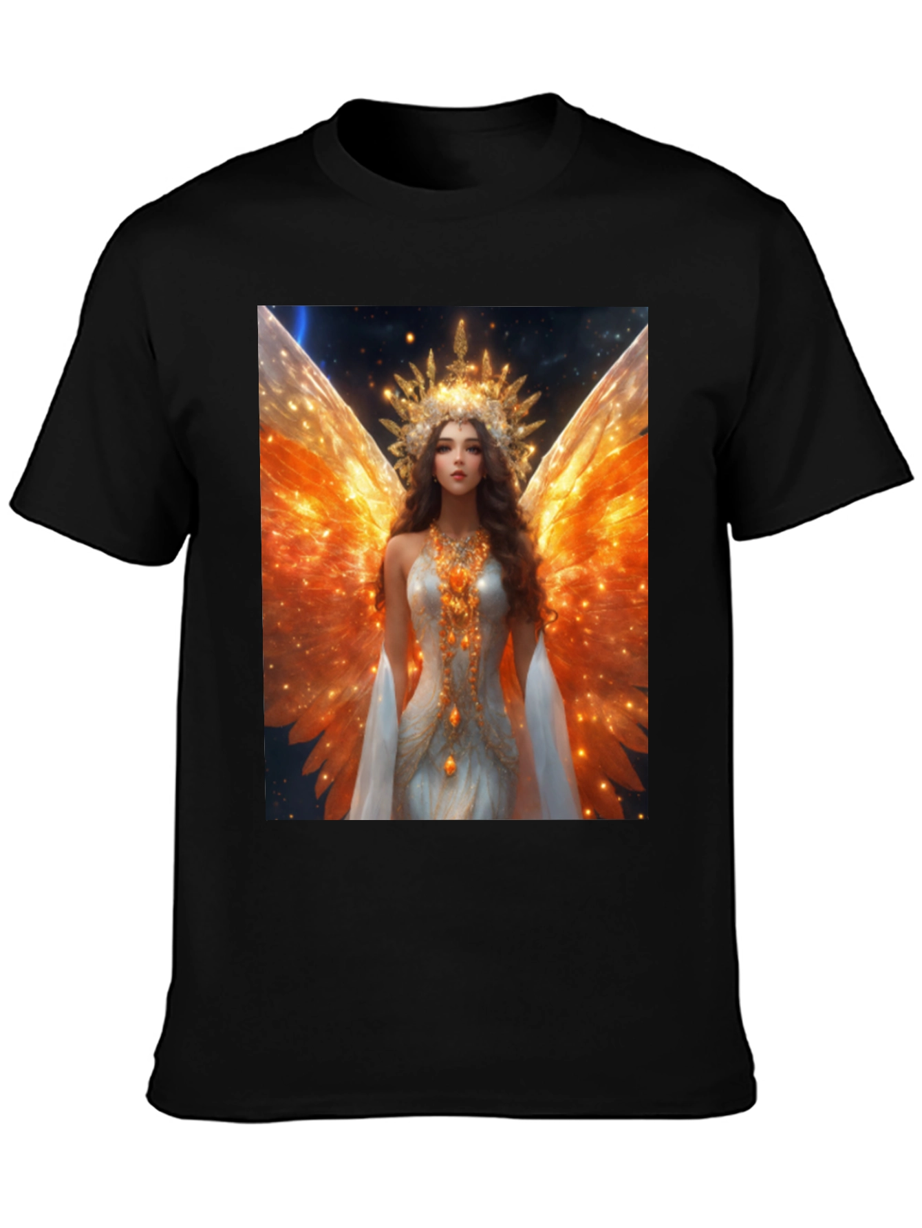 Angel Wings Graphic Black T-Shirt