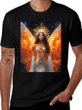 Angel Wings Graphic Black T-Shirt