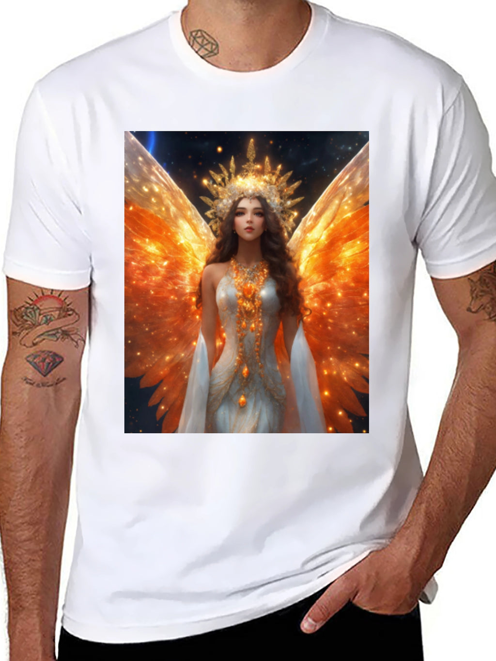 Angel Wings Graphic Black T-Shirt