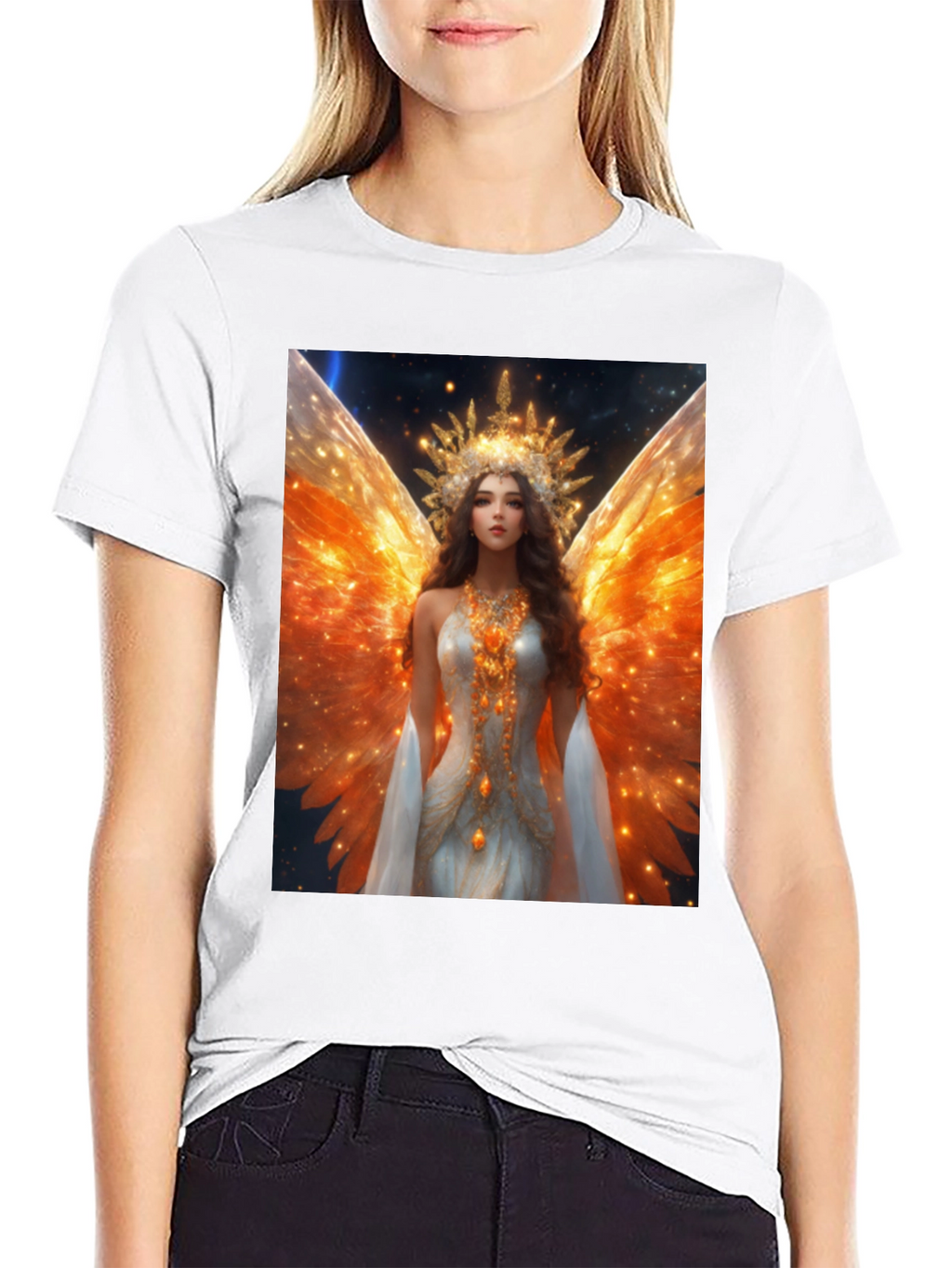 Angel Wings Graphic Black T-Shirt