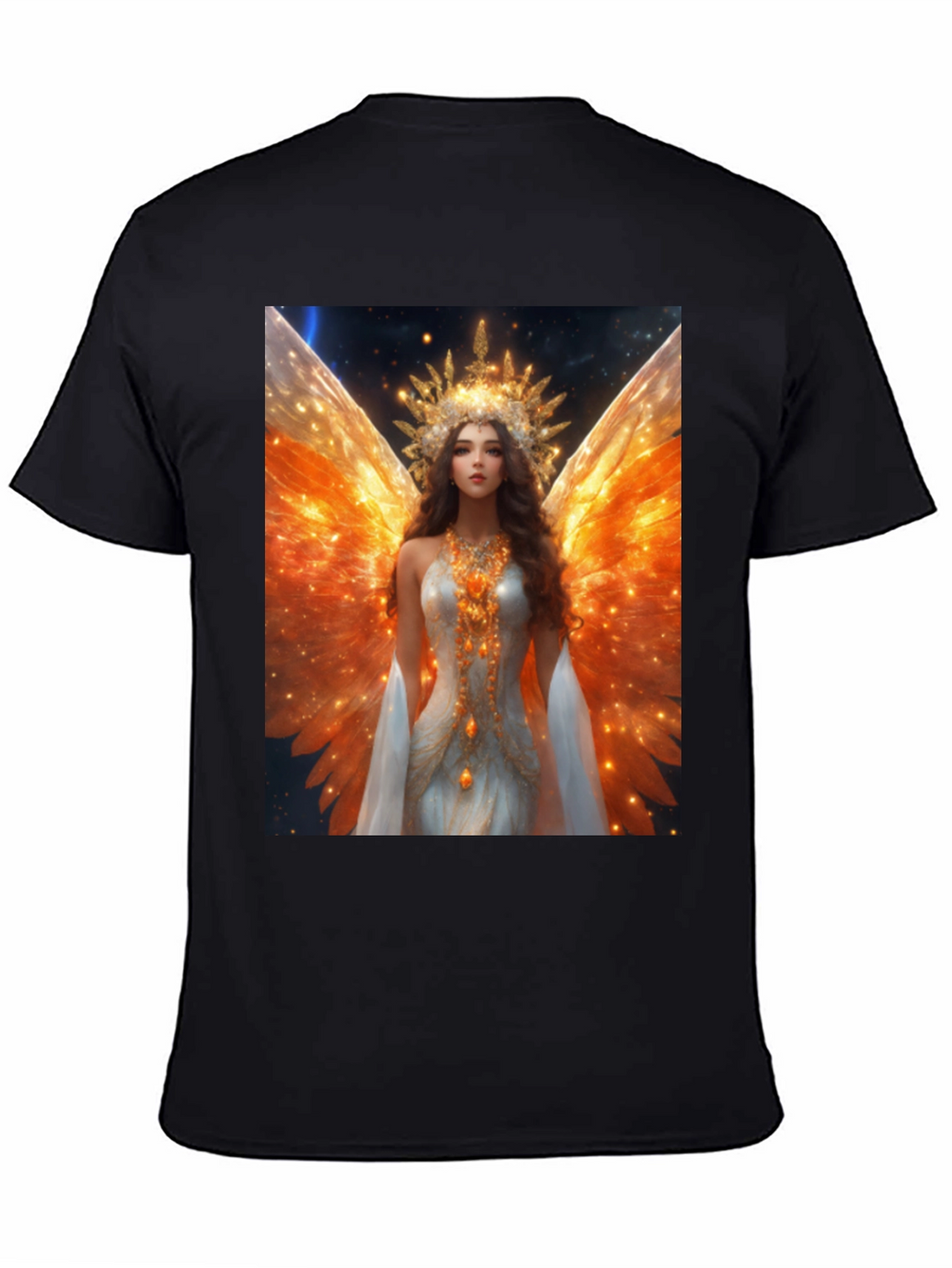 Angel Wings Graphic Black T-Shirt