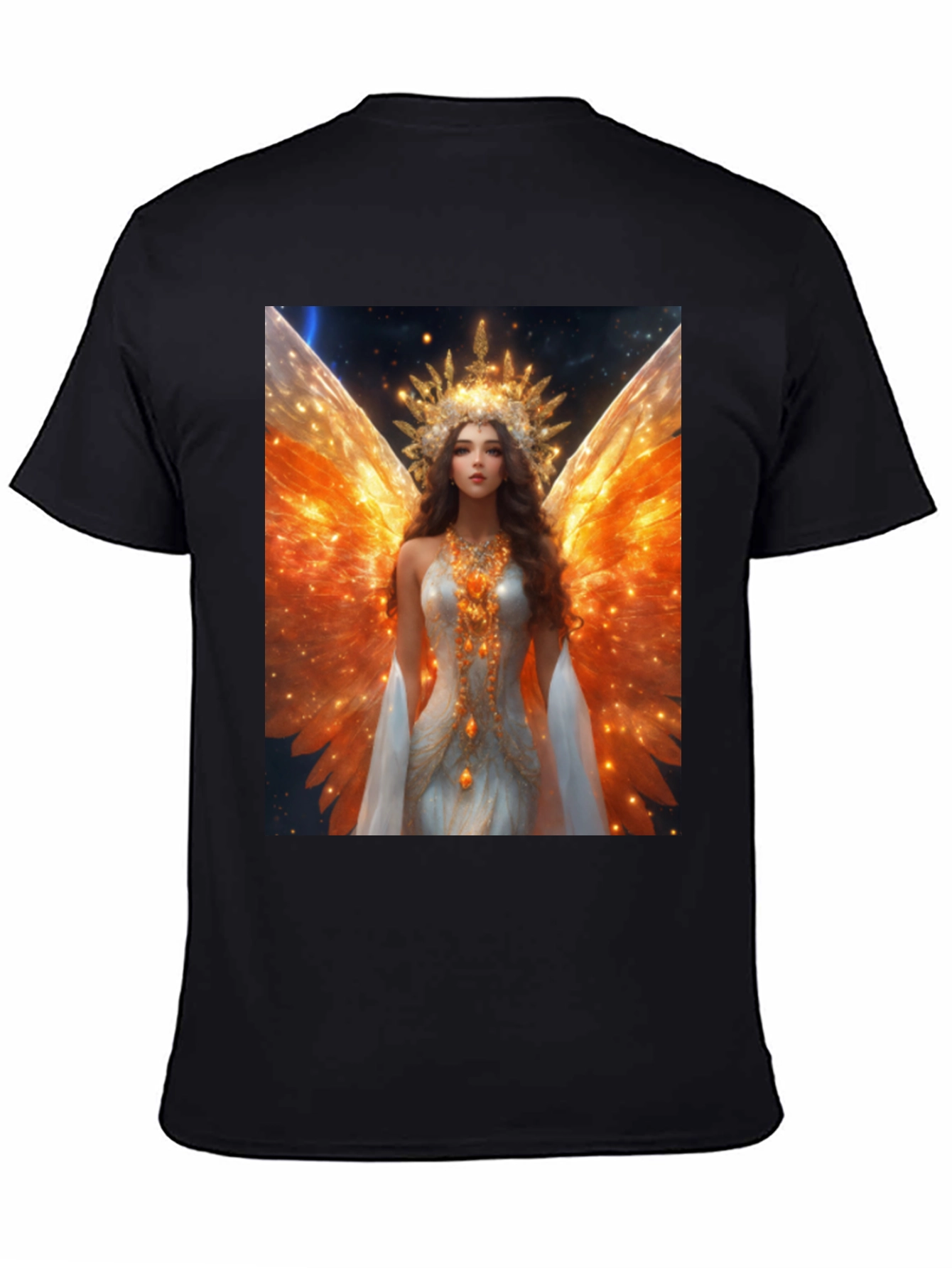 Angel Wings Graphic Black T-Shirt