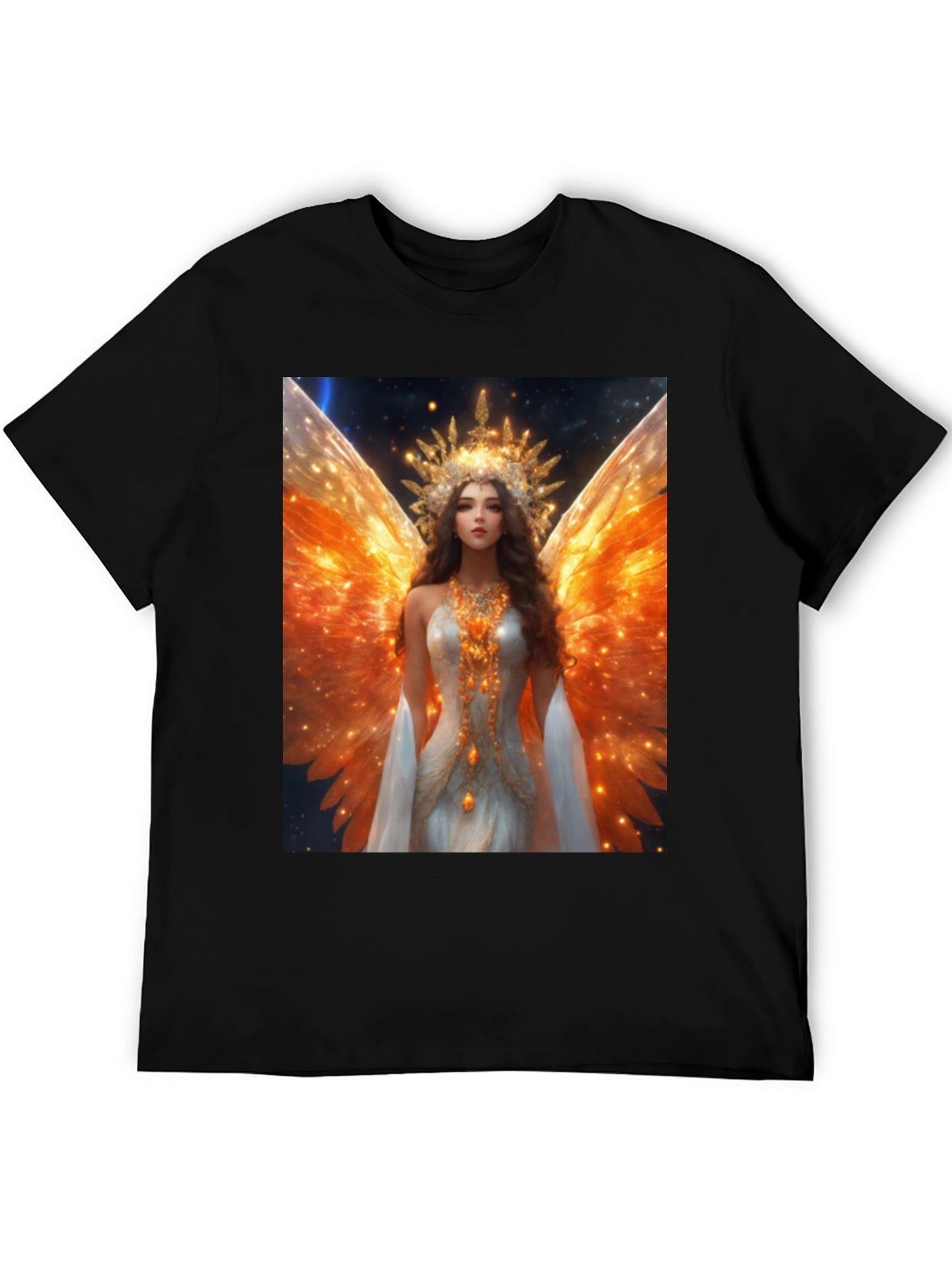 Angel Wings Graphic Black T-Shirt