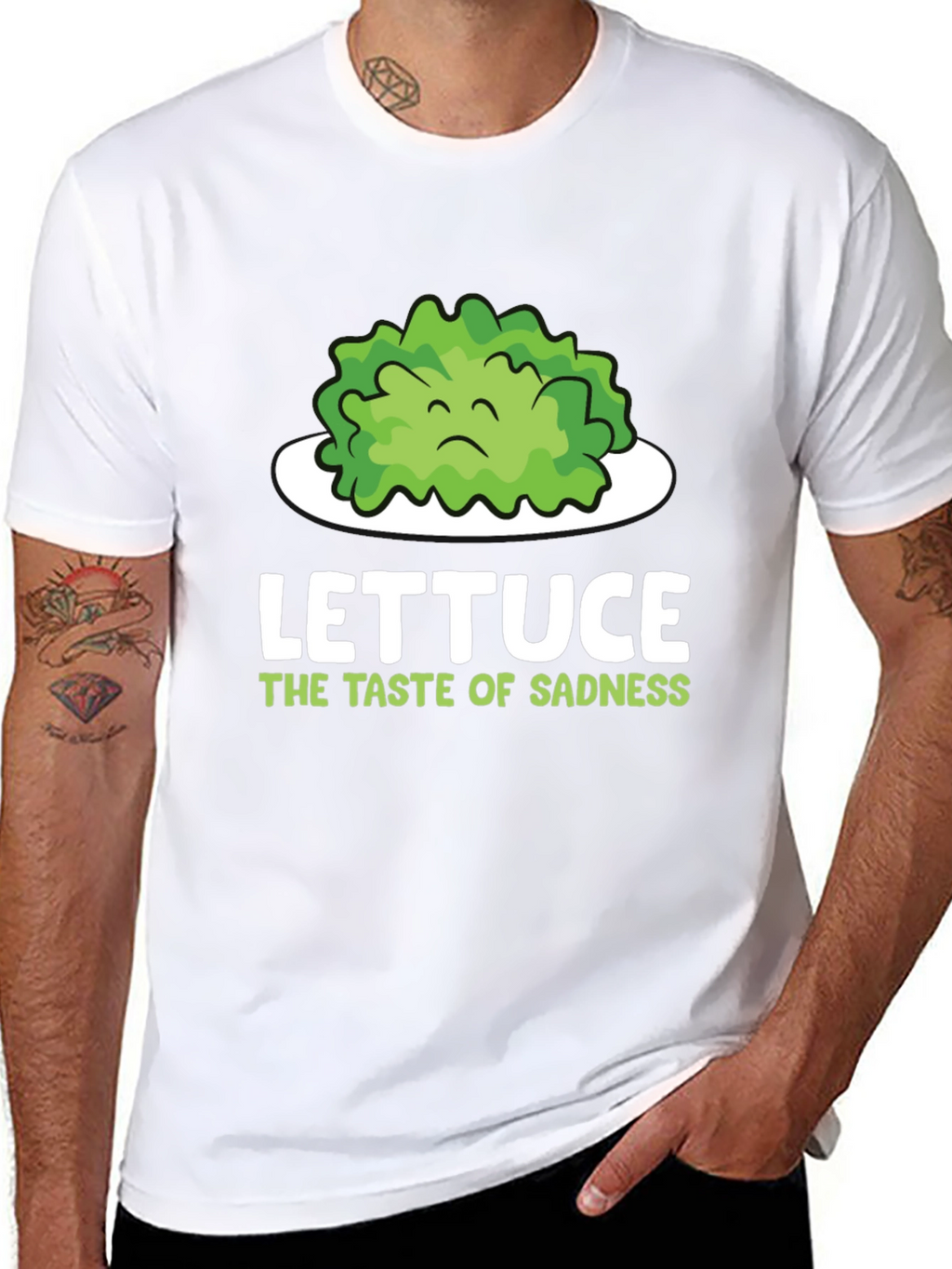 Lettuce Taste of Sadness T-Shirt - Funny Vegan Tee