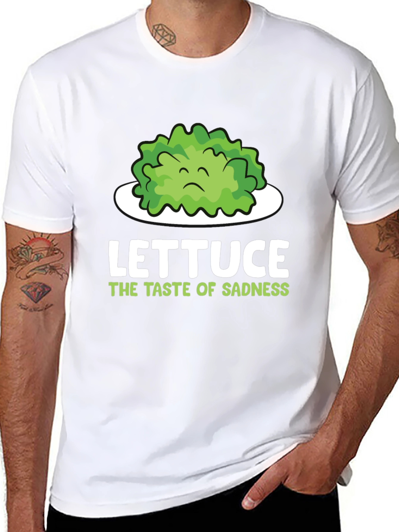 Lettuce Taste of Sadness T-Shirt - Funny Vegan Tee