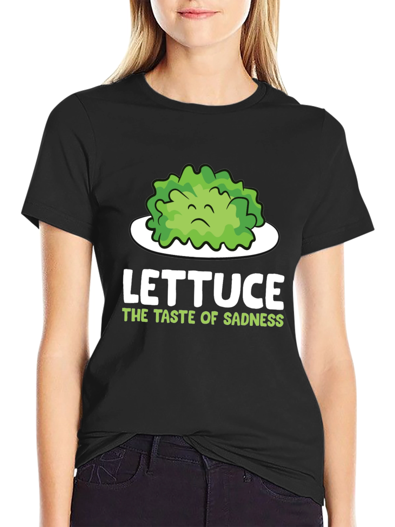 Lettuce Taste of Sadness T-Shirt - Funny Vegan Tee