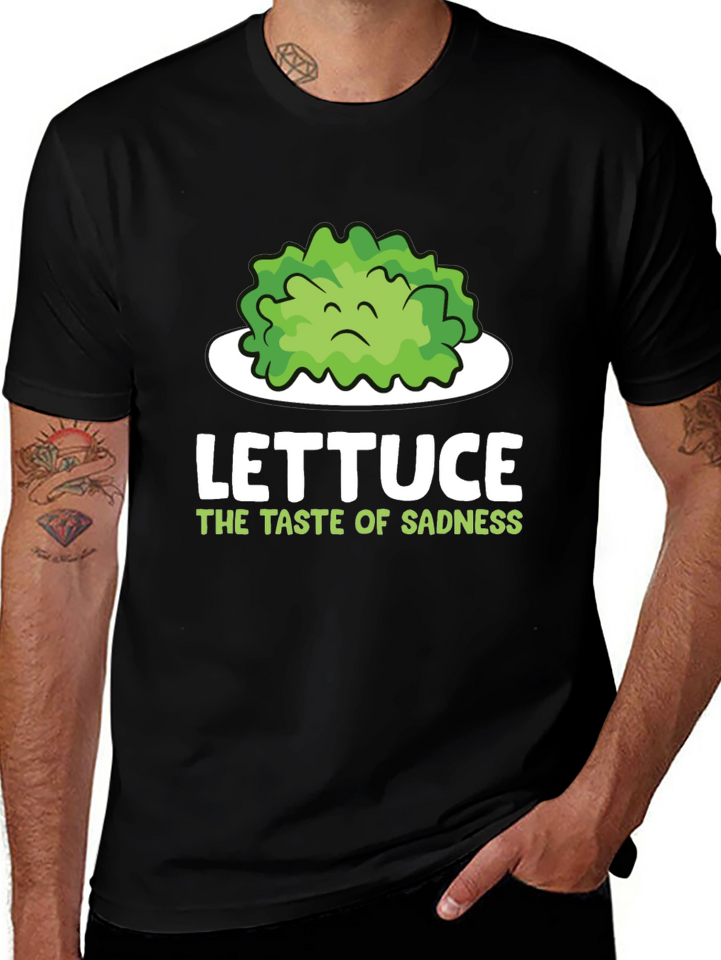 Lettuce Taste of Sadness T-Shirt - Funny Vegan Tee