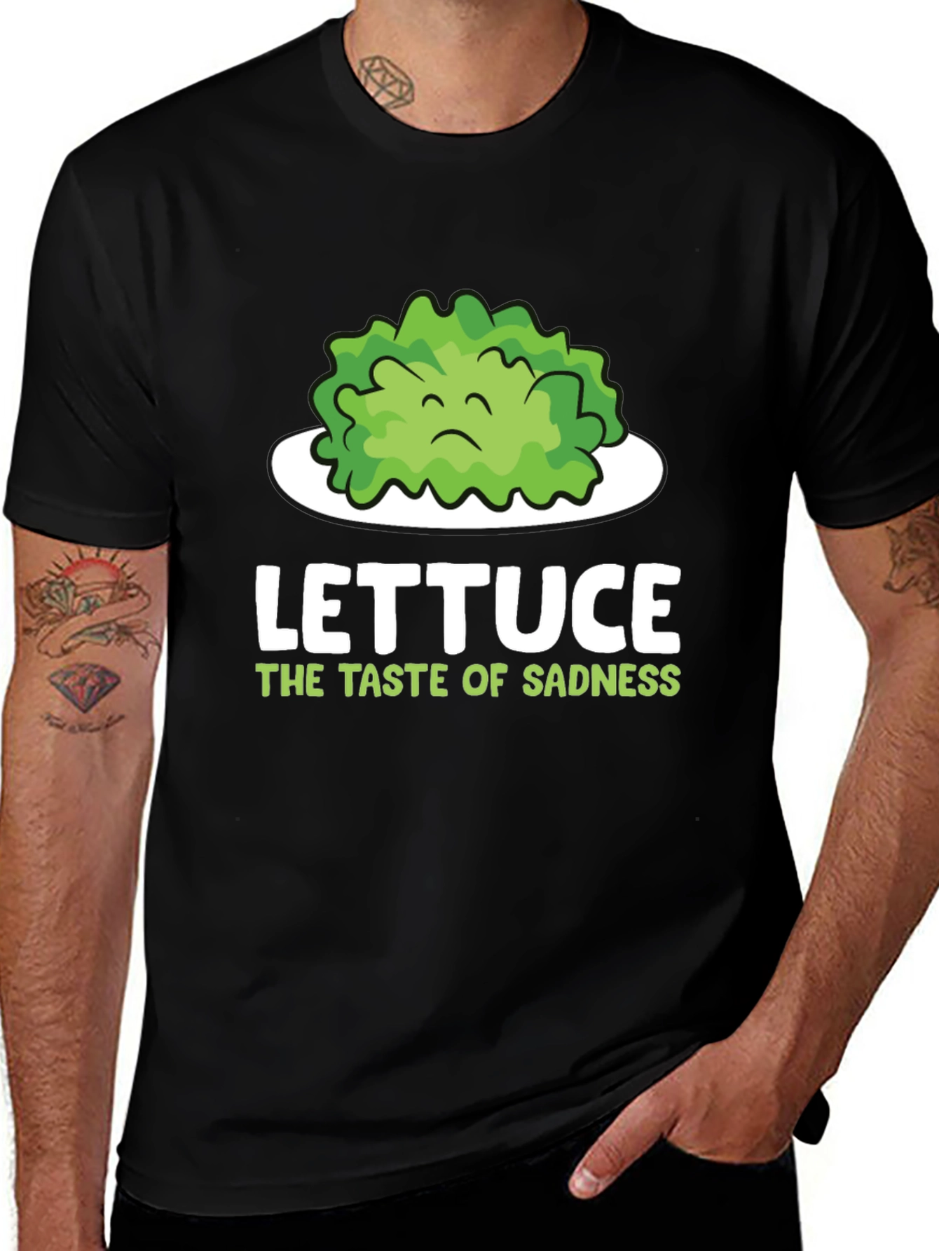 Lettuce Taste of Sadness T-Shirt - Funny Vegan Tee