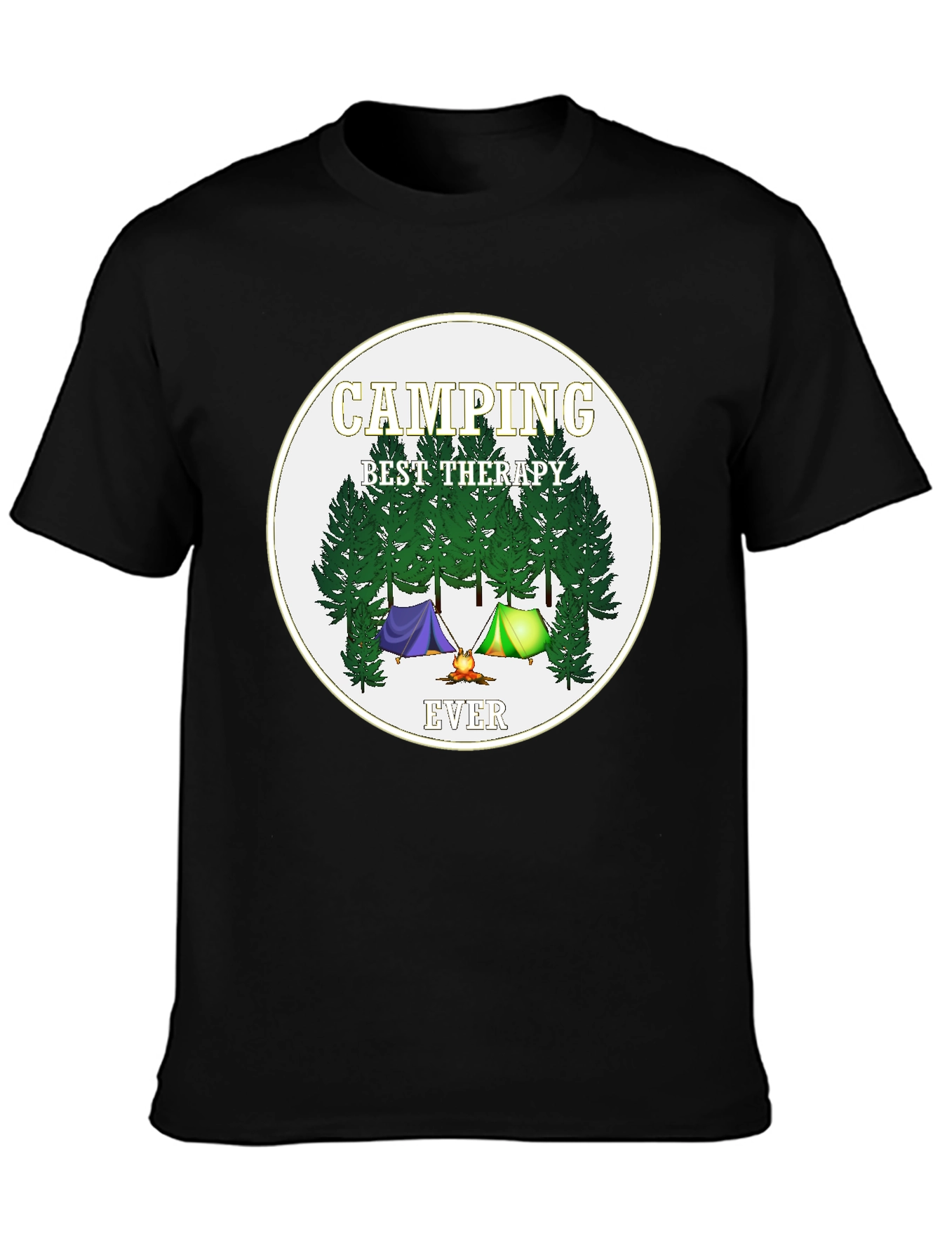 Camping Best Therapy Ever Graphic Tee