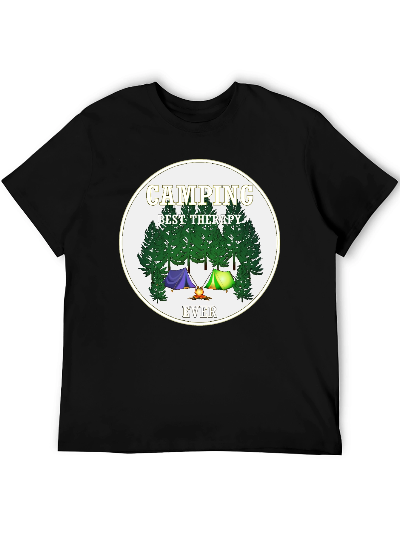 Camping Best Therapy Ever Graphic Tee