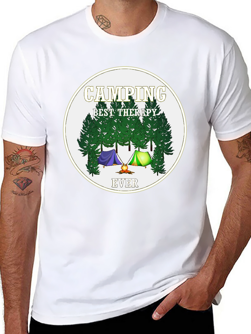 Camping Best Therapy Ever Graphic Tee
