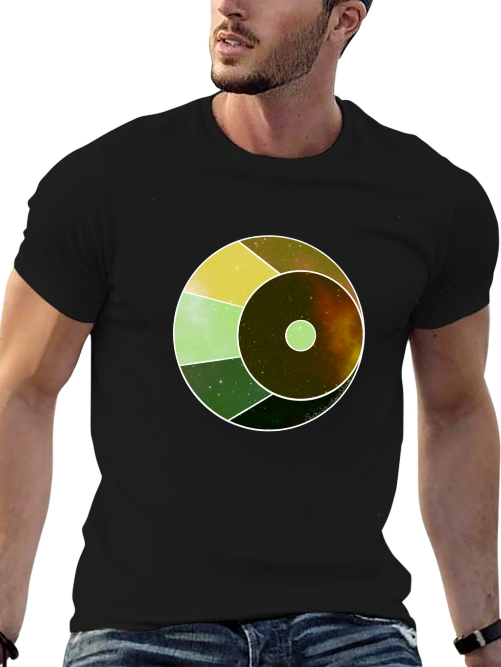 Cosmic Eye Graphic Tee - Black Cotton Blend