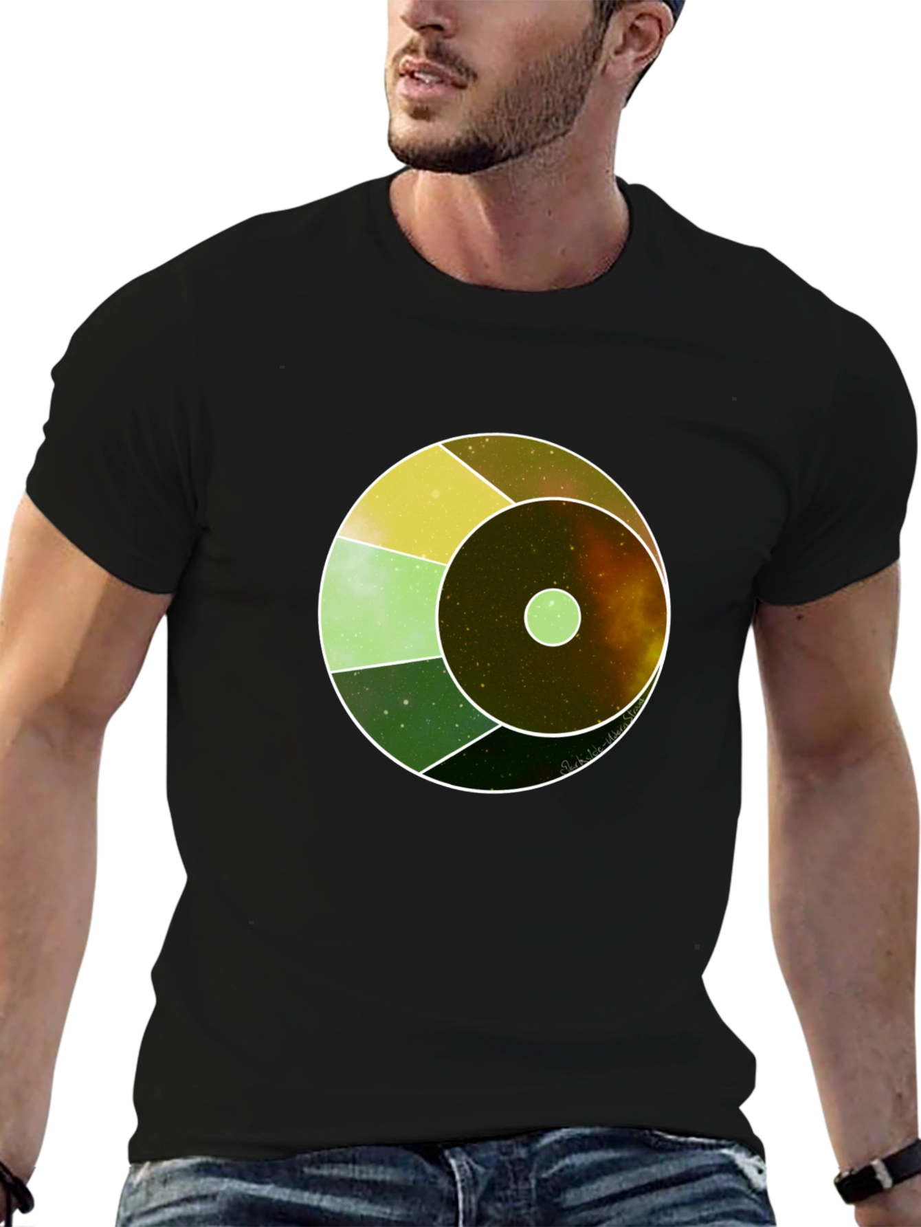 Cosmic Eye Graphic Tee - Black Cotton Blend