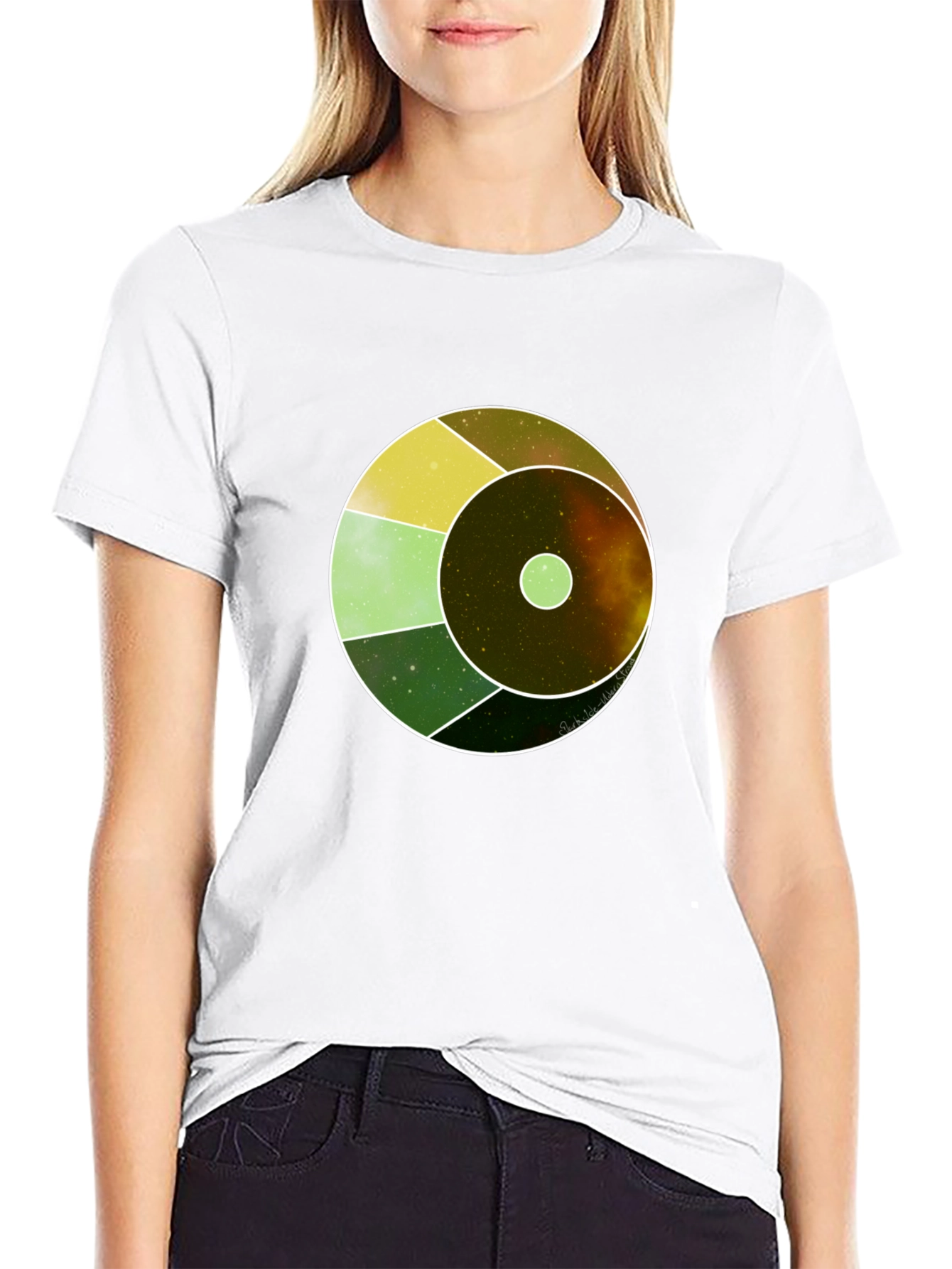 Cosmic Eye Graphic Tee - Black Cotton Blend