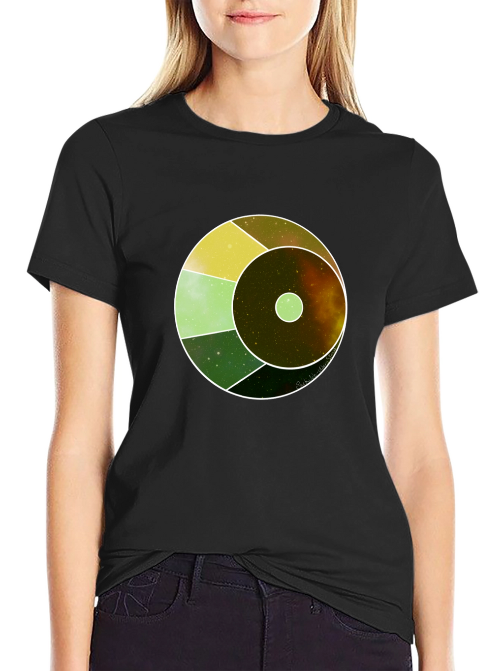 Cosmic Eye Graphic Tee - Black Cotton Blend