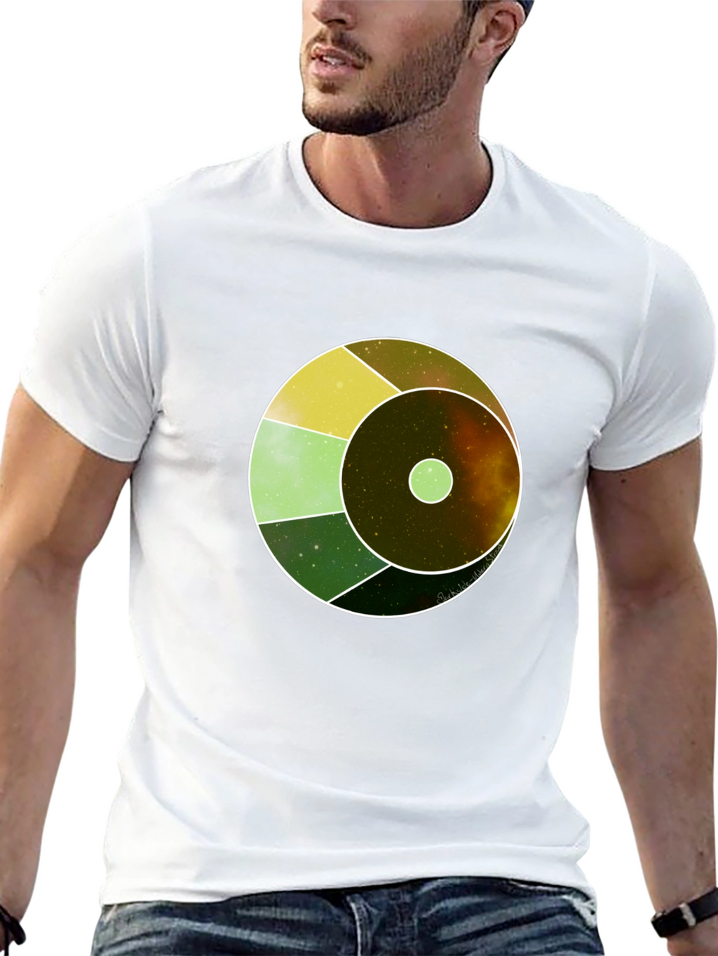 Cosmic Eye Graphic Tee - Black Cotton Blend