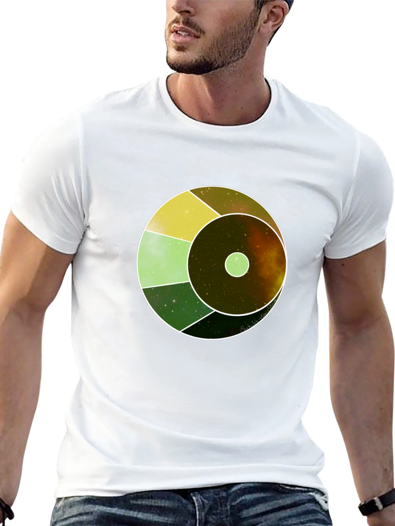 Cosmic Eye Graphic Tee - Black Cotton Blend
