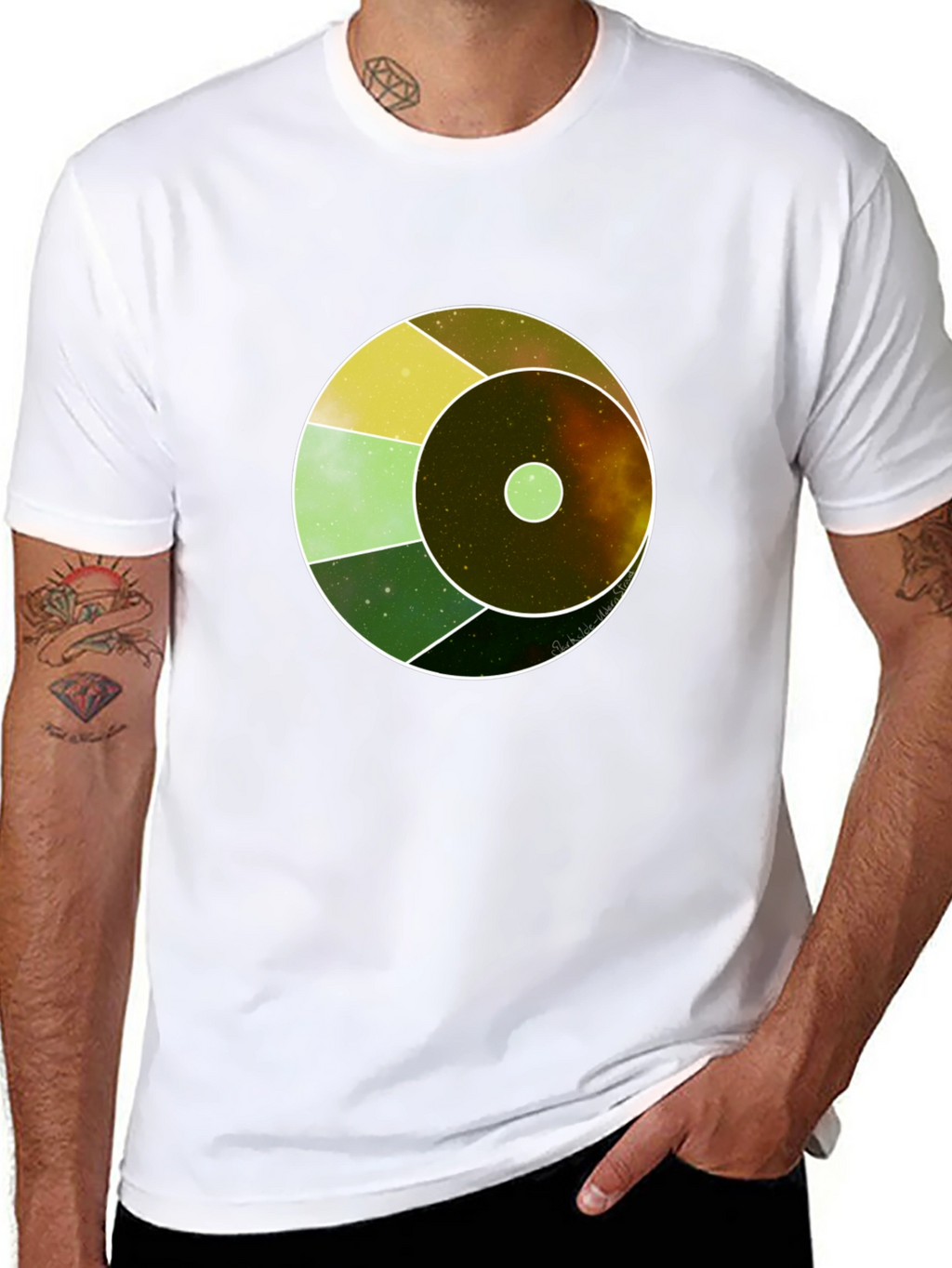 Cosmic Eye Graphic Tee - Black Cotton Blend