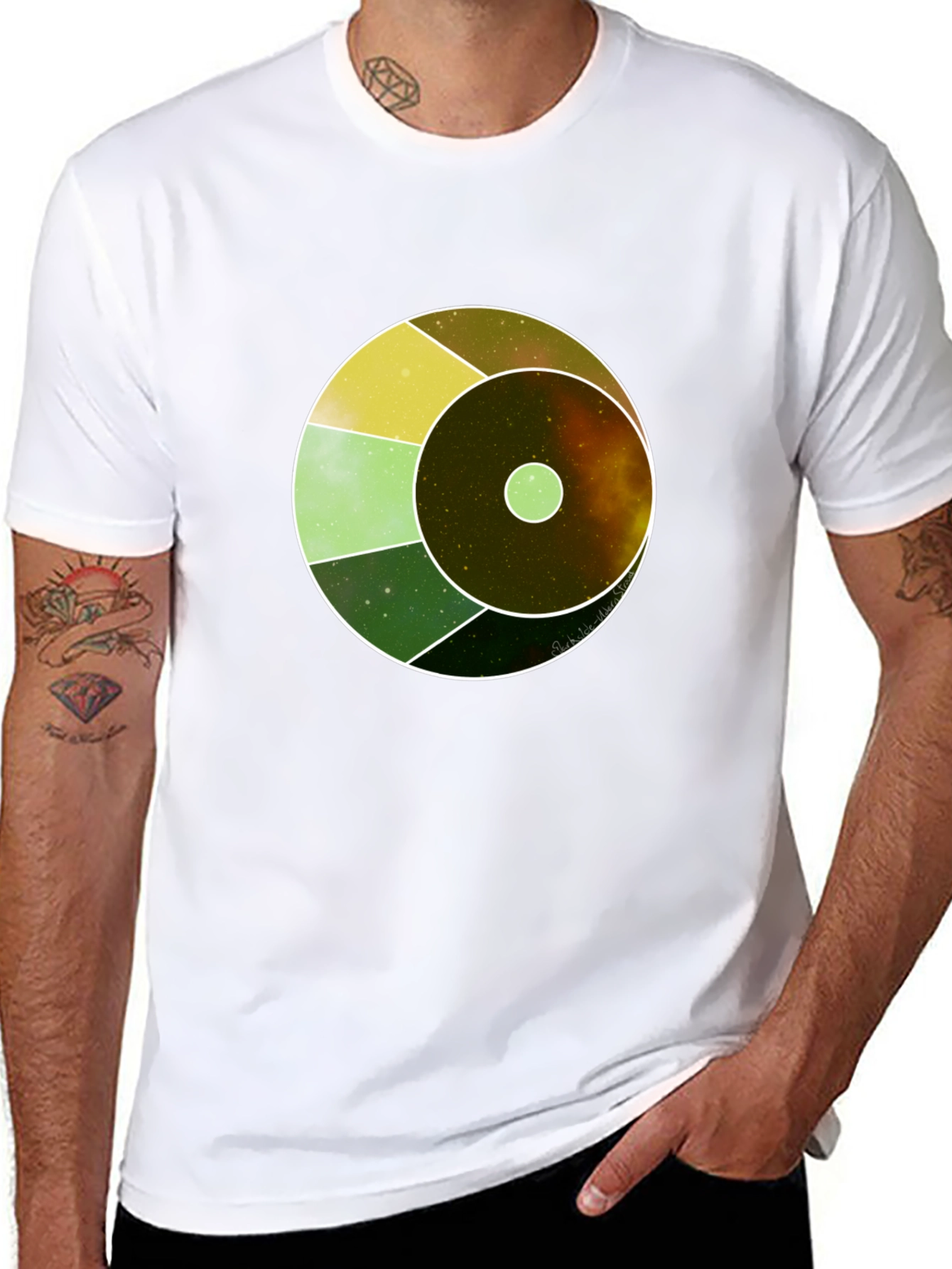 Cosmic Eye Graphic Tee - Black Cotton Blend