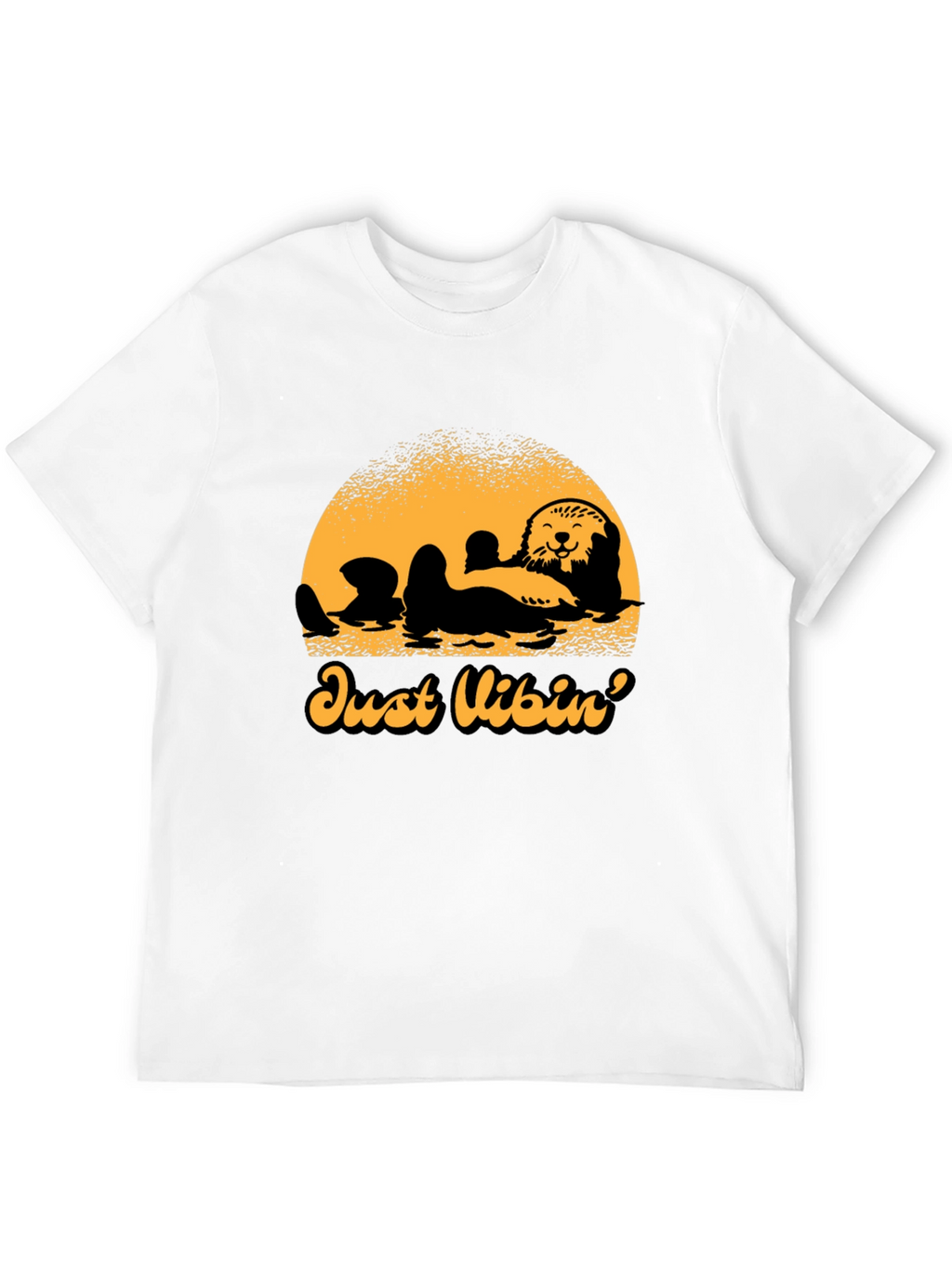 Just Vibin Otter Graphic Tee - Relaxed Comfort