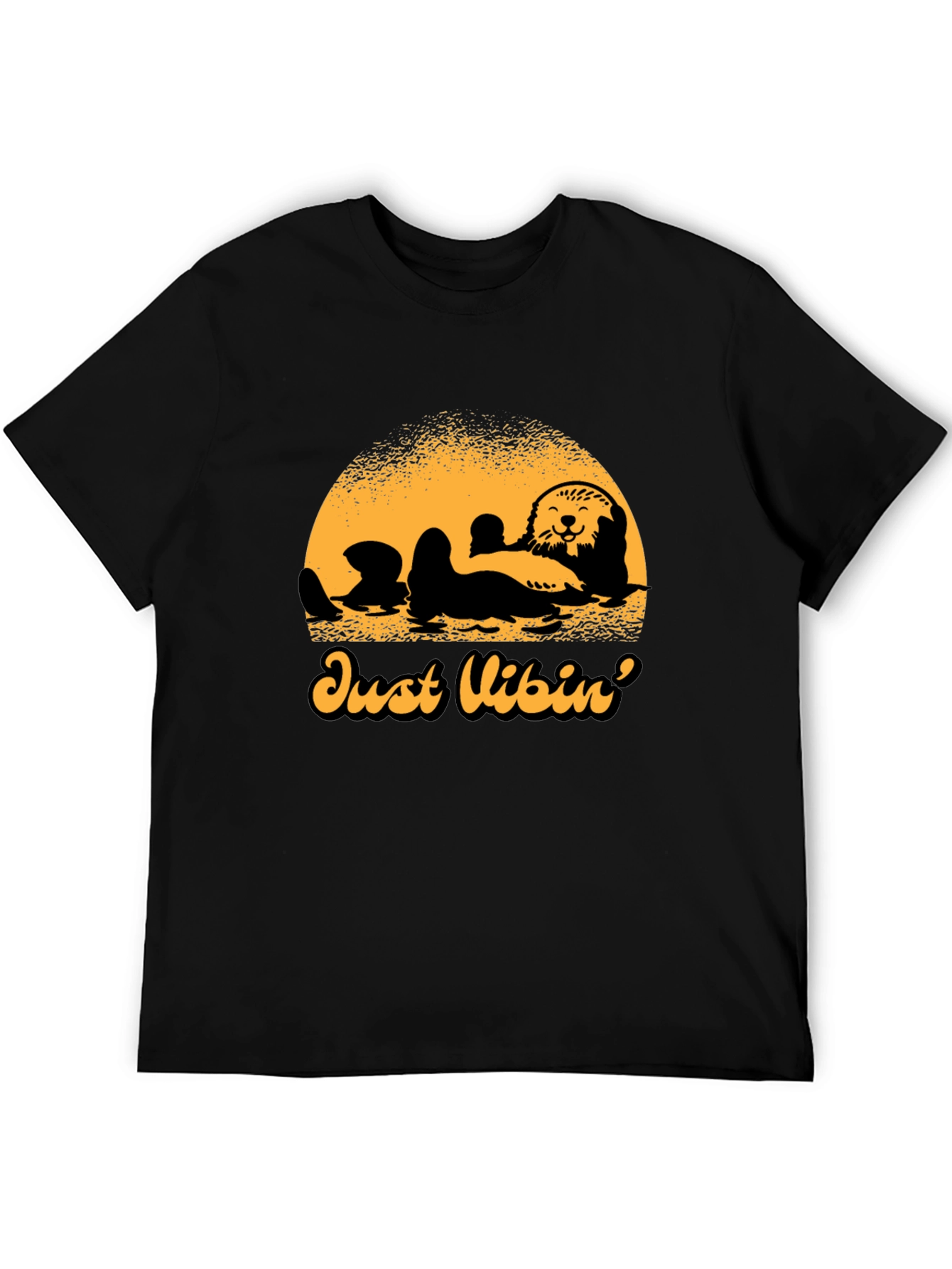 Just Vibin Otter Graphic Tee - Relaxed Comfort