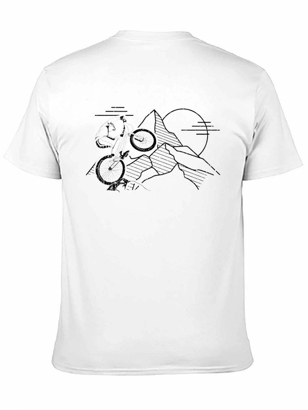 Mountain Biking Graphic T-Shirt - Black