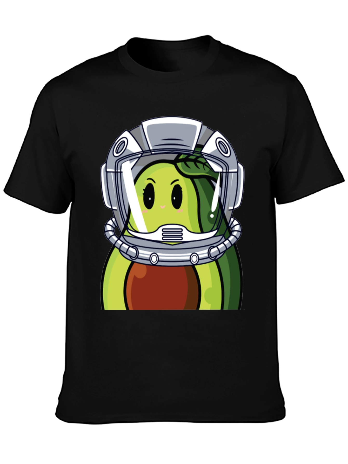 Avocado Astronaut Graphic Tee - Unique Black T-Shirt