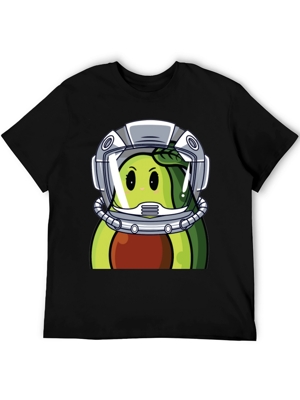 Avocado Astronaut Graphic Tee - Unique Black T-Shirt