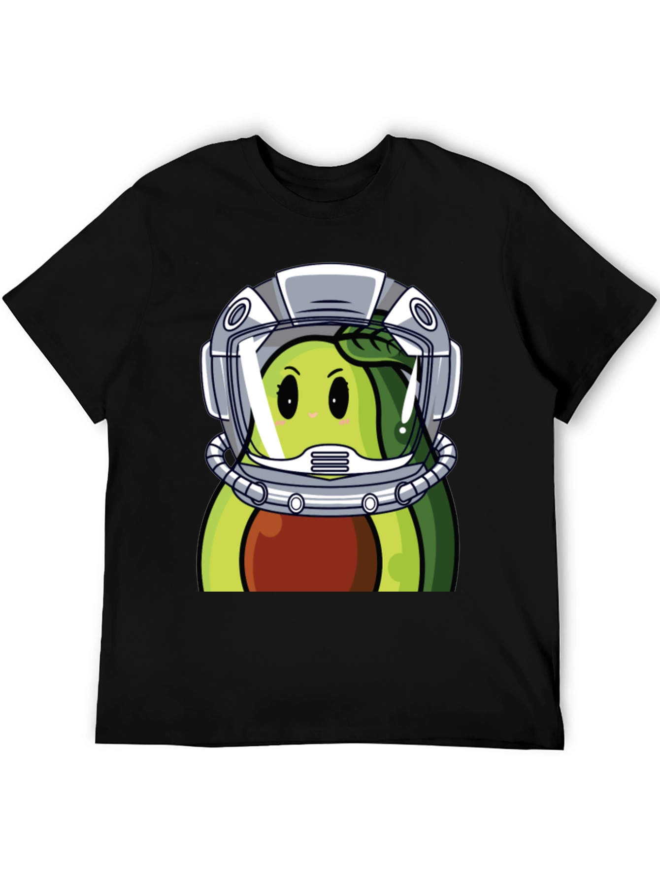 Avocado Astronaut Graphic Tee - Unique Black T-Shirt